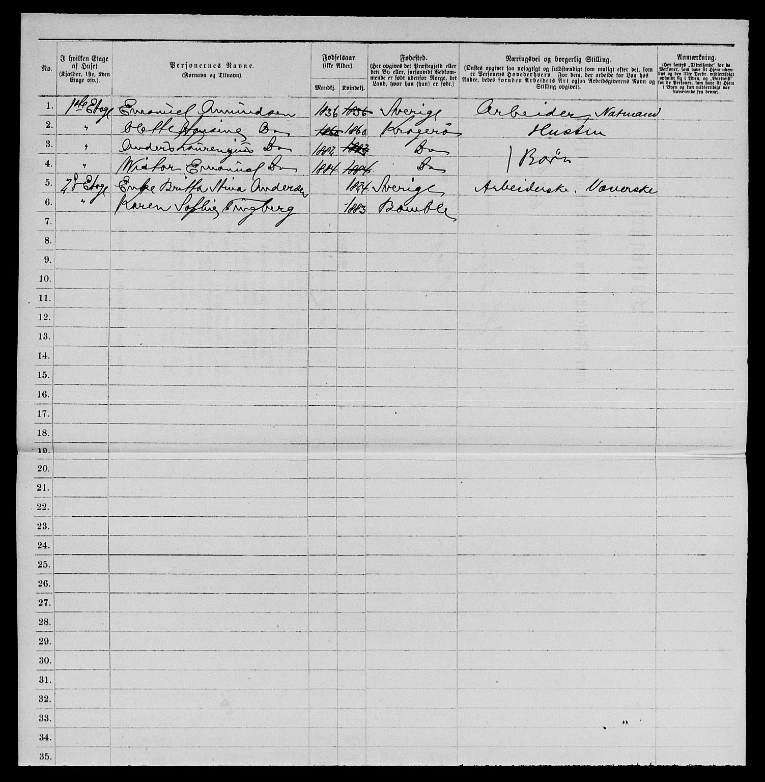 SAKO, 1885 census for 0801 Kragerø, 1885, p. 1150