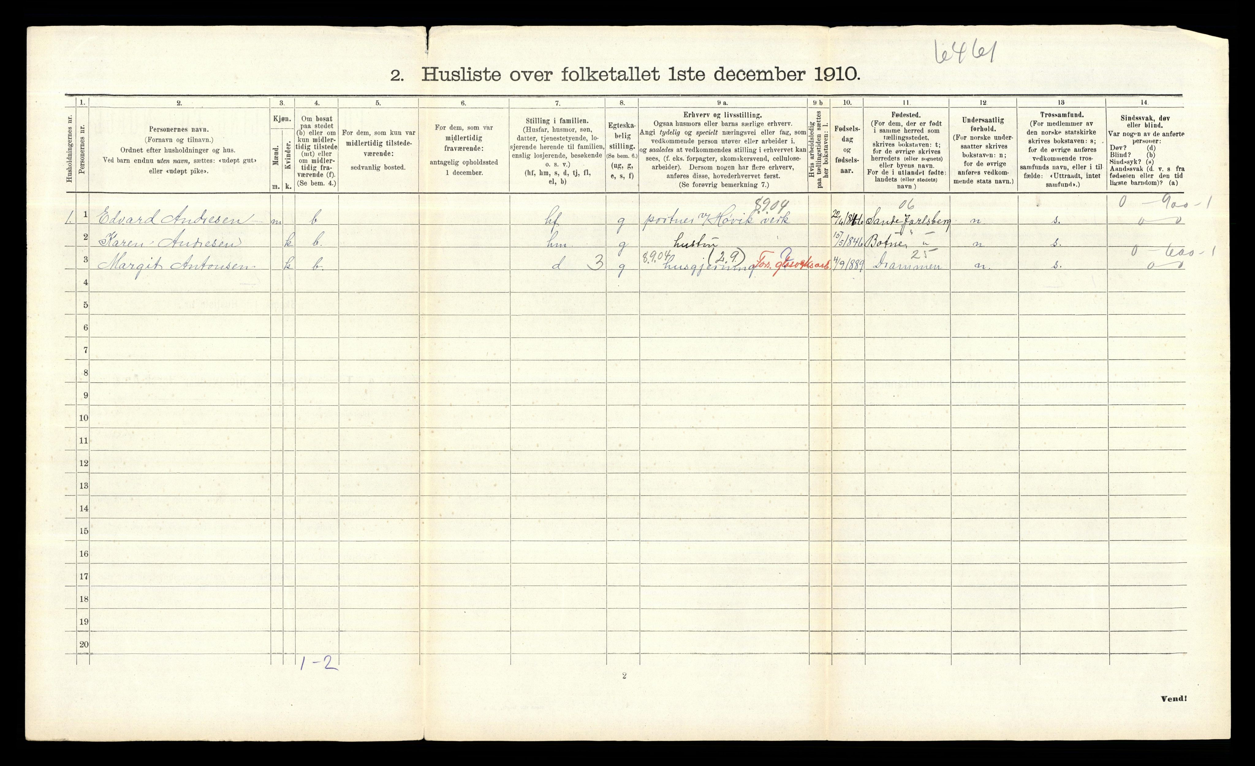 RA, 1910 census for Bærum, 1910, p. 1636