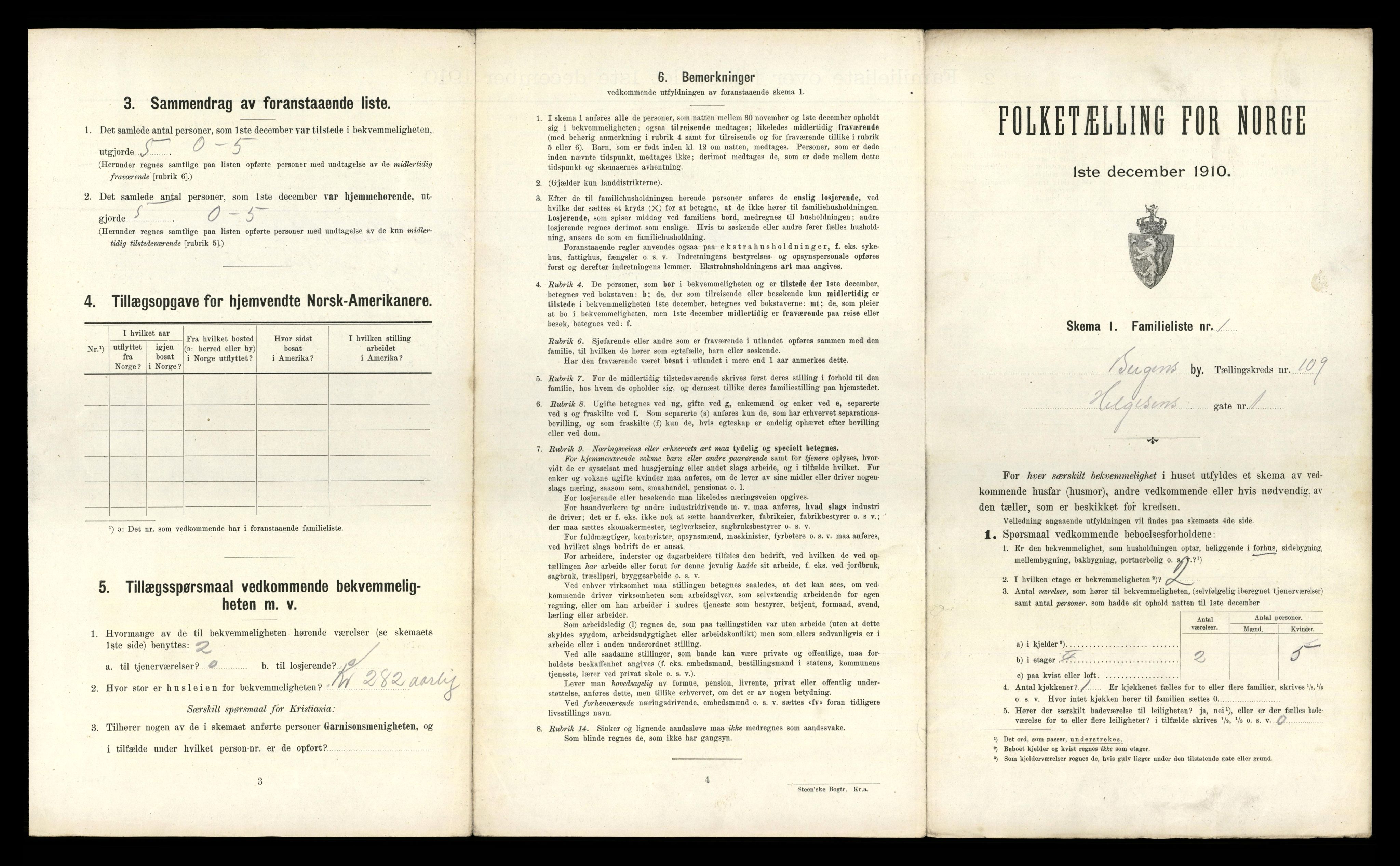 RA, 1910 census for Bergen, 1910, p. 38625