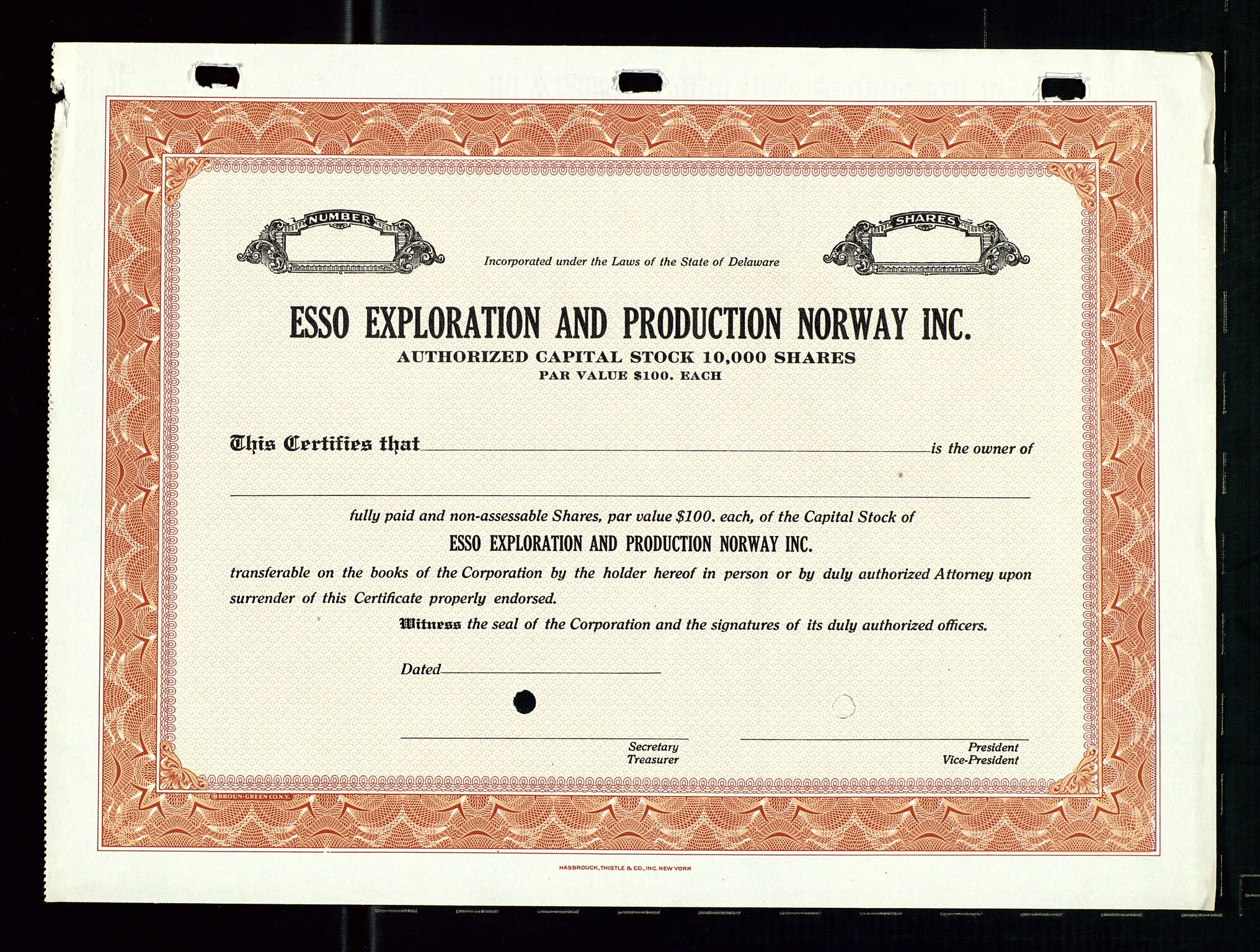 Pa 1512 - Esso Exploration and Production Norway Inc., SAST/A-101917/A/Aa/L0001/0002: Styredokumenter / Corporate records, Board meeting minutes, Agreements, Stocholder meetings, 1975-1979, p. 23