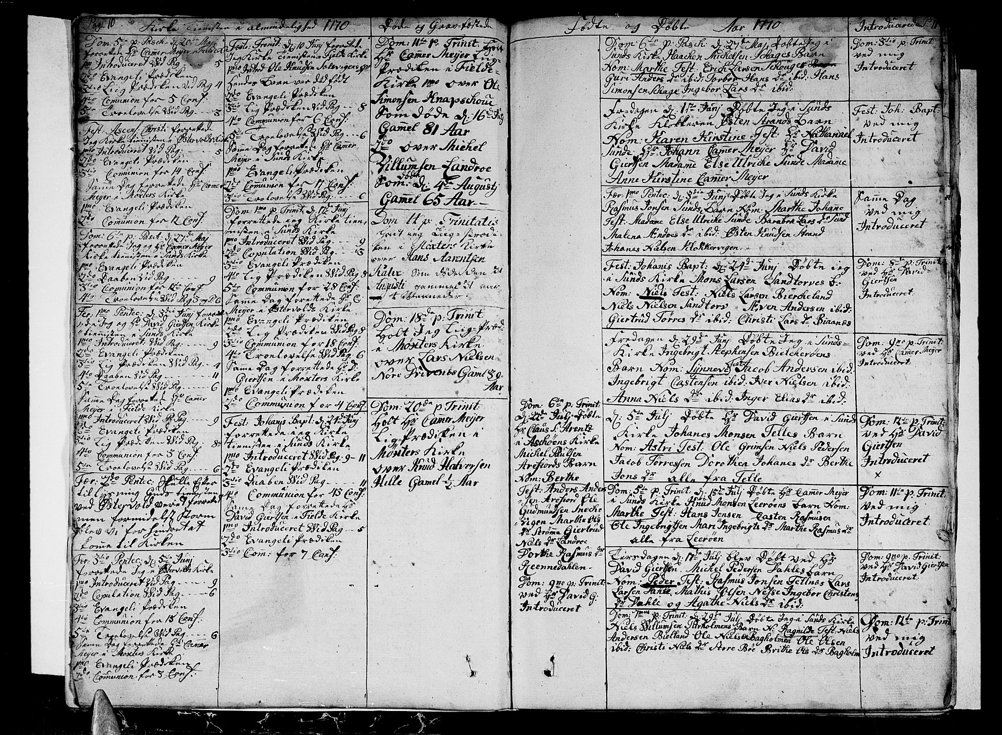 Sund sokneprestembete, AV/SAB-A-99930: Parish register (official) no. A 5, 1770-1795, p. 10-11