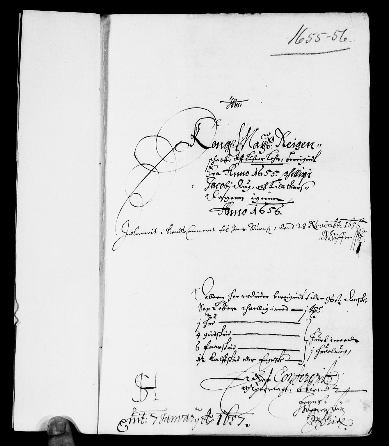 Rentekammeret inntil 1814, Reviderte regnskaper, Lensregnskaper, AV/RA-EA-5023/R/Rb/Rbr/L0020: Lista len, 1653-1656