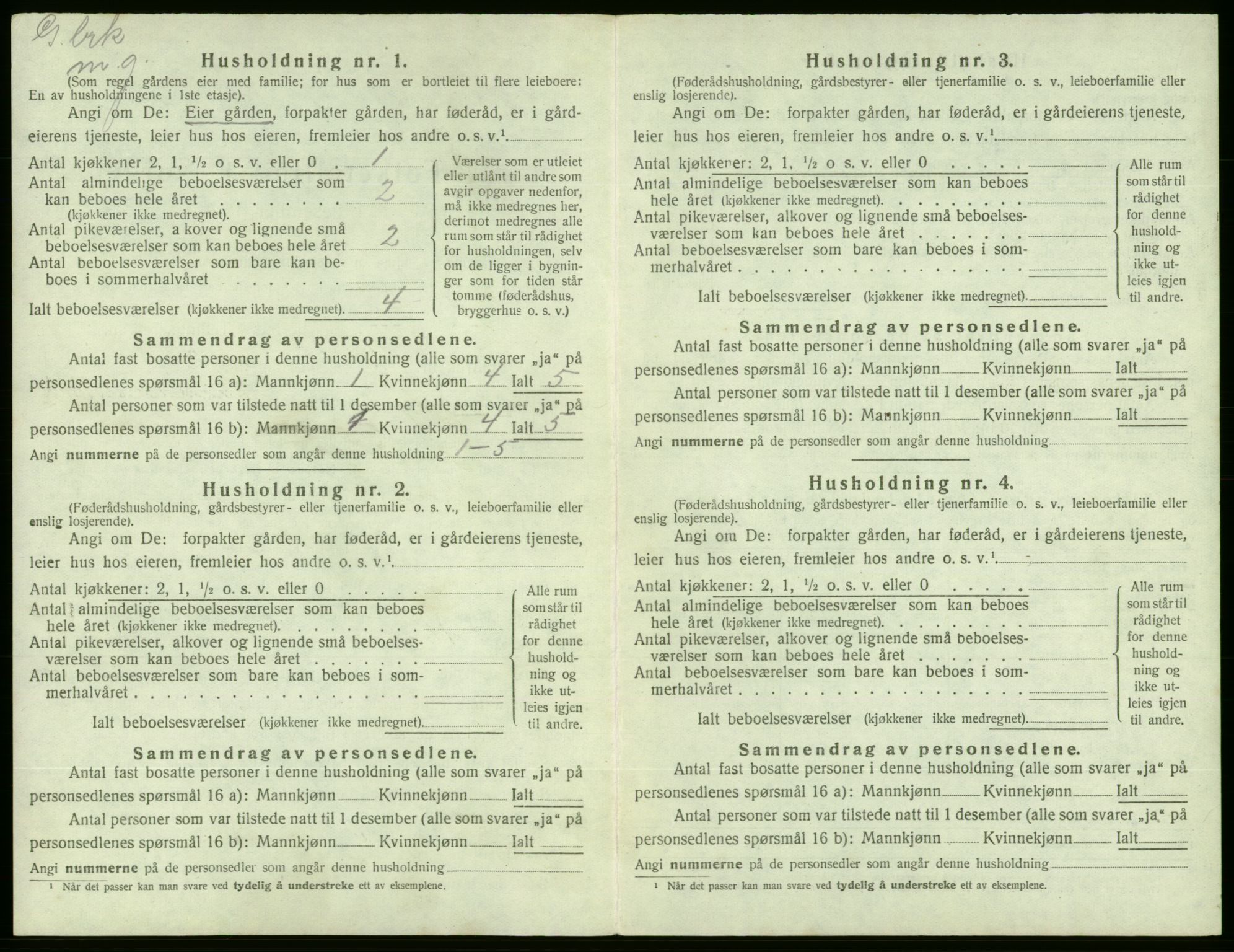SAB, 1920 census for Etne, 1920, p. 712