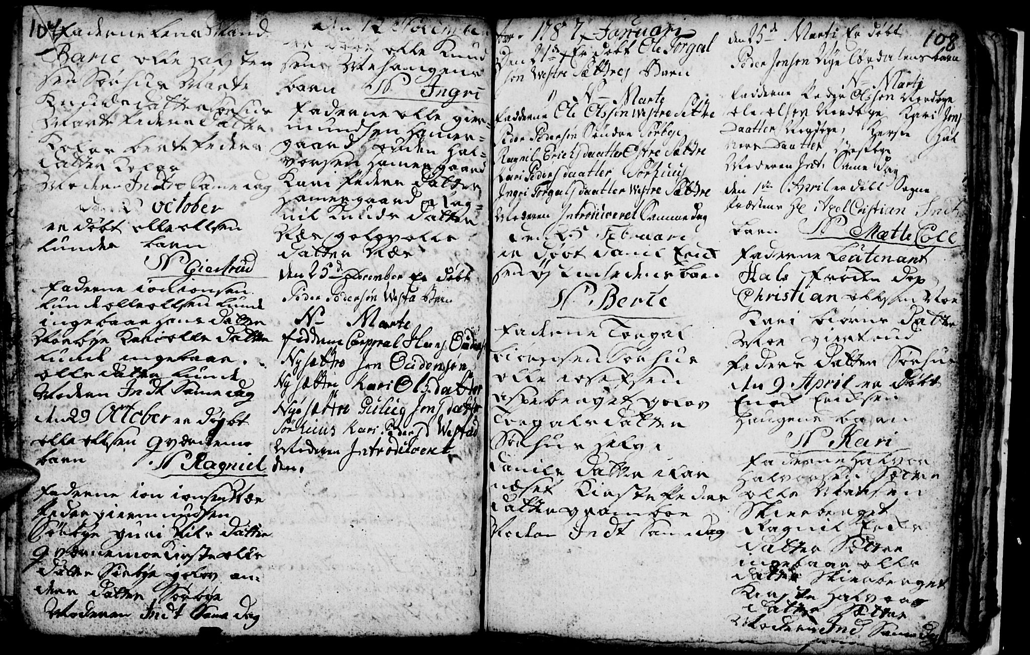 Trysil prestekontor, SAH/PREST-046/H/Ha/Hab/L0001: Parish register (copy) no. 1, 1781-1799, p. 107-108