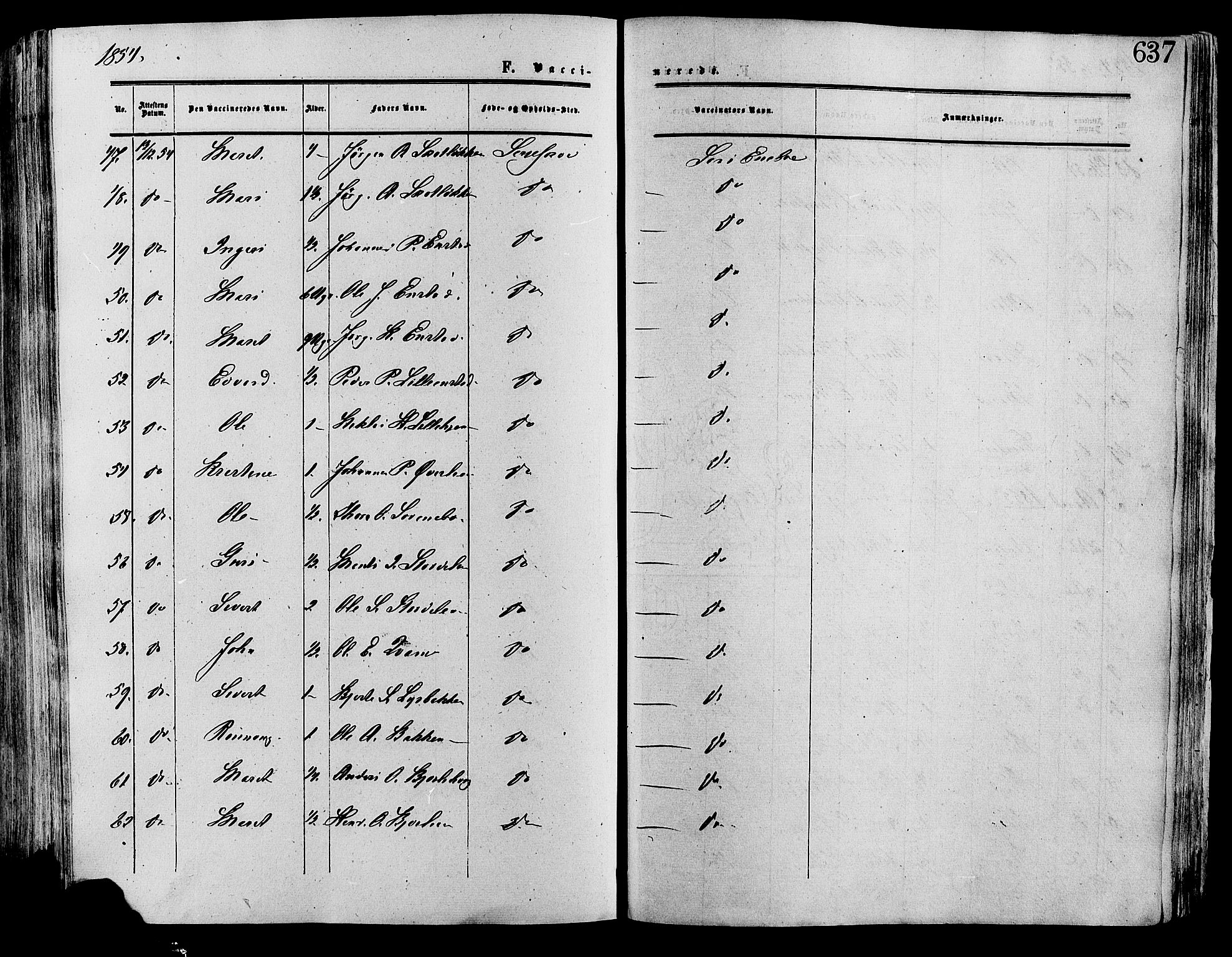 Lesja prestekontor, SAH/PREST-068/H/Ha/Haa/L0008: Parish register (official) no. 8, 1854-1880, p. 637