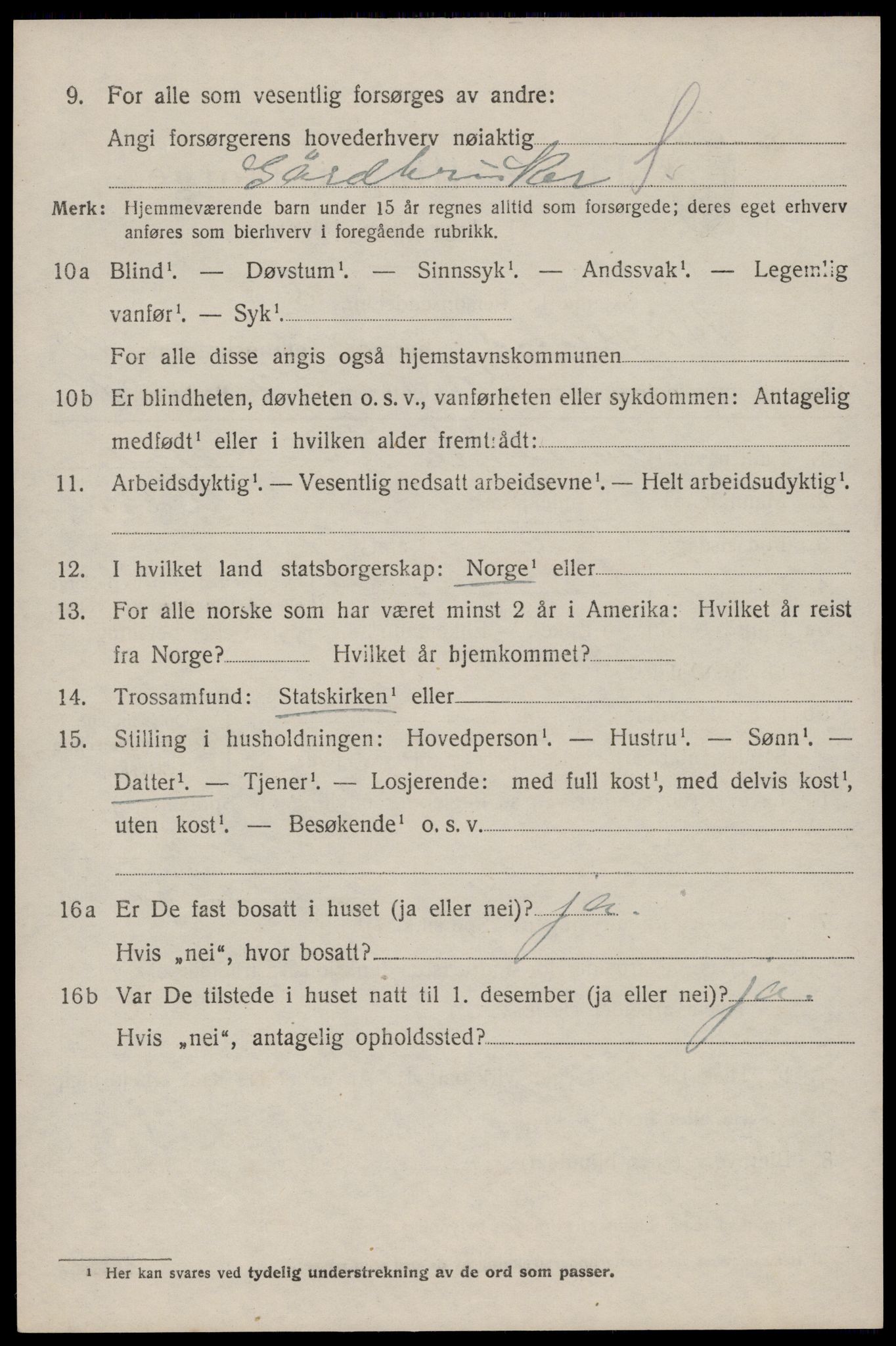 SAST, 1920 census for Høyland, 1920, p. 7813