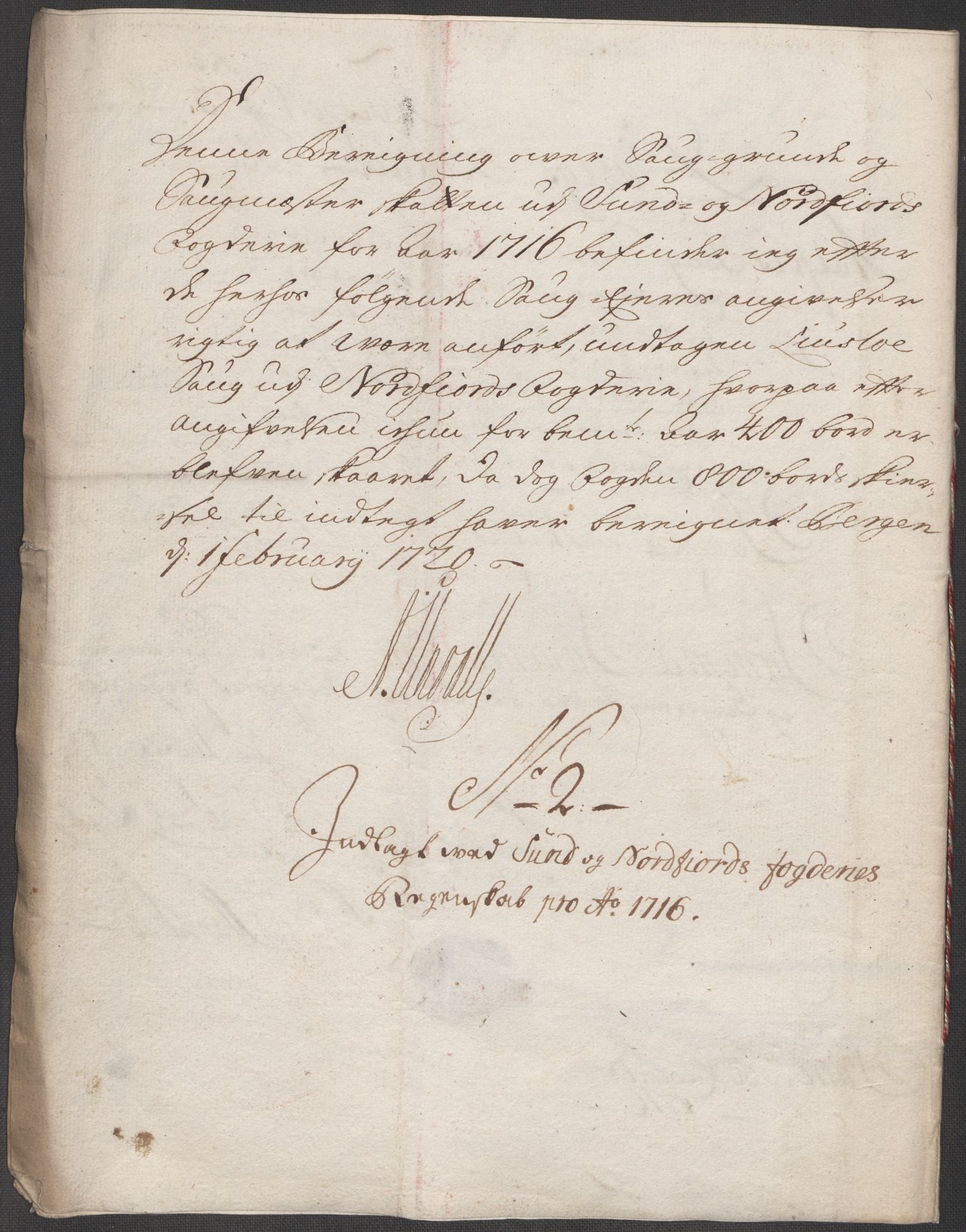 Rentekammeret inntil 1814, Reviderte regnskaper, Fogderegnskap, AV/RA-EA-4092/R53/L3440: Fogderegnskap Sunn- og Nordfjord, 1716, p. 45