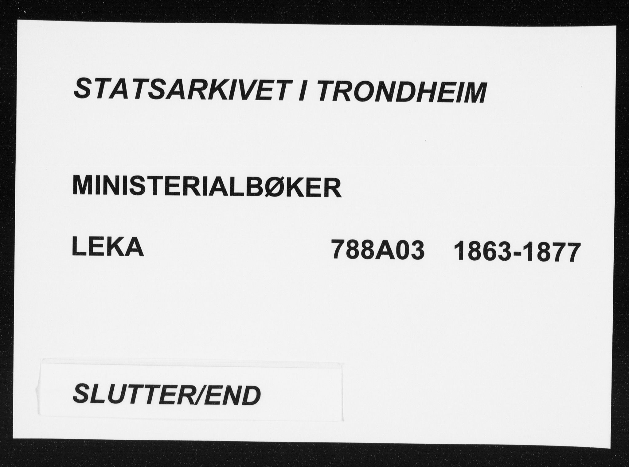 Ministerialprotokoller, klokkerbøker og fødselsregistre - Nord-Trøndelag, SAT/A-1458/788/L0696: Parish register (official) no. 788A03, 1863-1877