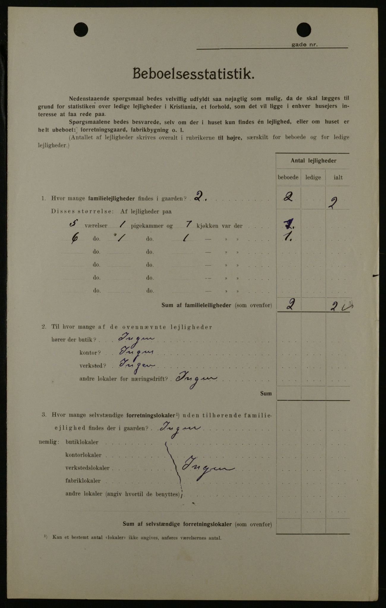 OBA, Municipal Census 1908 for Kristiania, 1908, p. 306