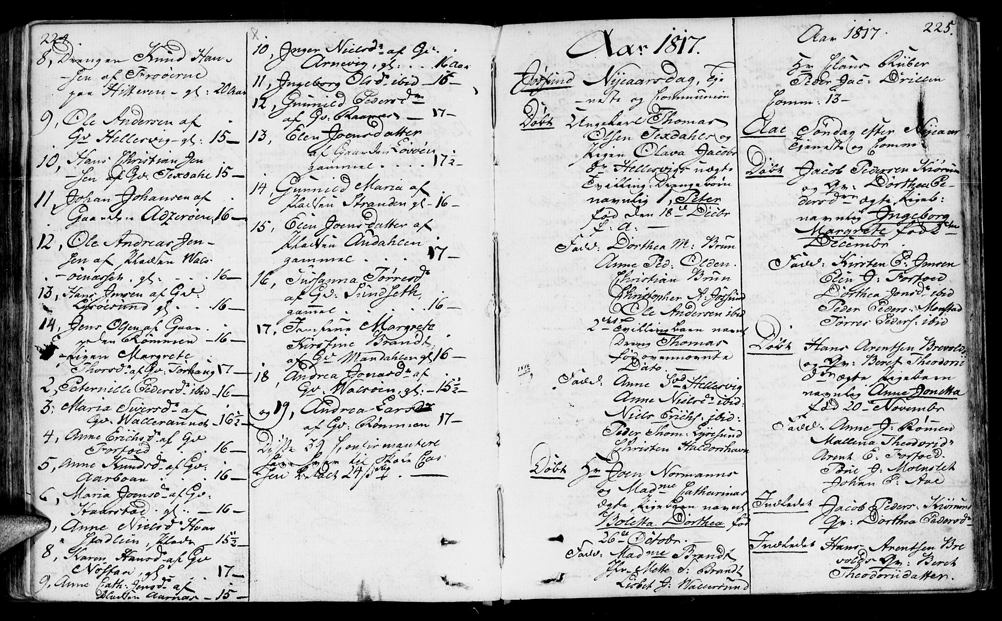 Ministerialprotokoller, klokkerbøker og fødselsregistre - Sør-Trøndelag, SAT/A-1456/655/L0674: Parish register (official) no. 655A03, 1802-1826, p. 224-225
