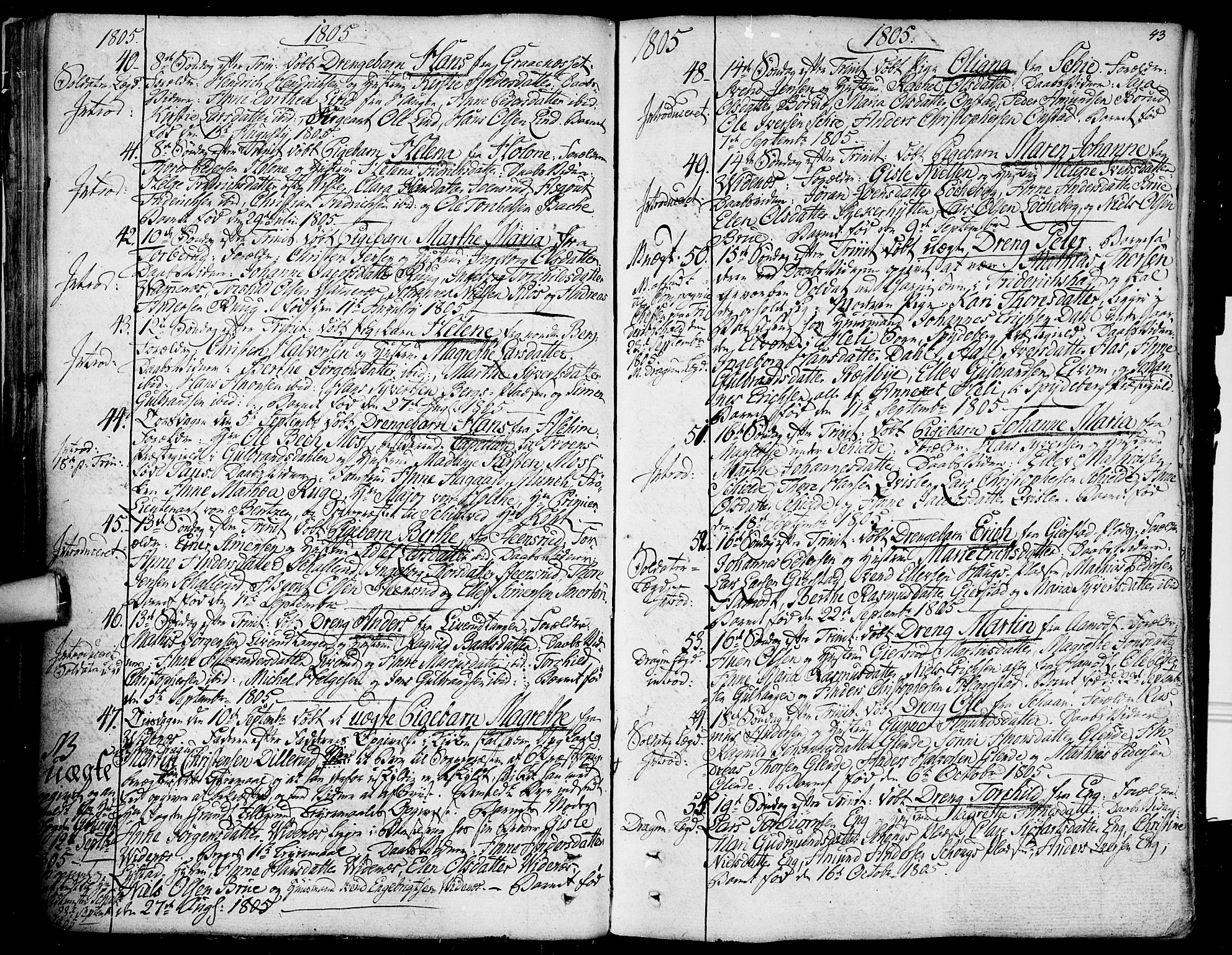 Skiptvet prestekontor Kirkebøker, AV/SAO-A-20009/F/Fa/L0004: Parish register (official) no. 4, 1794-1814, p. 43