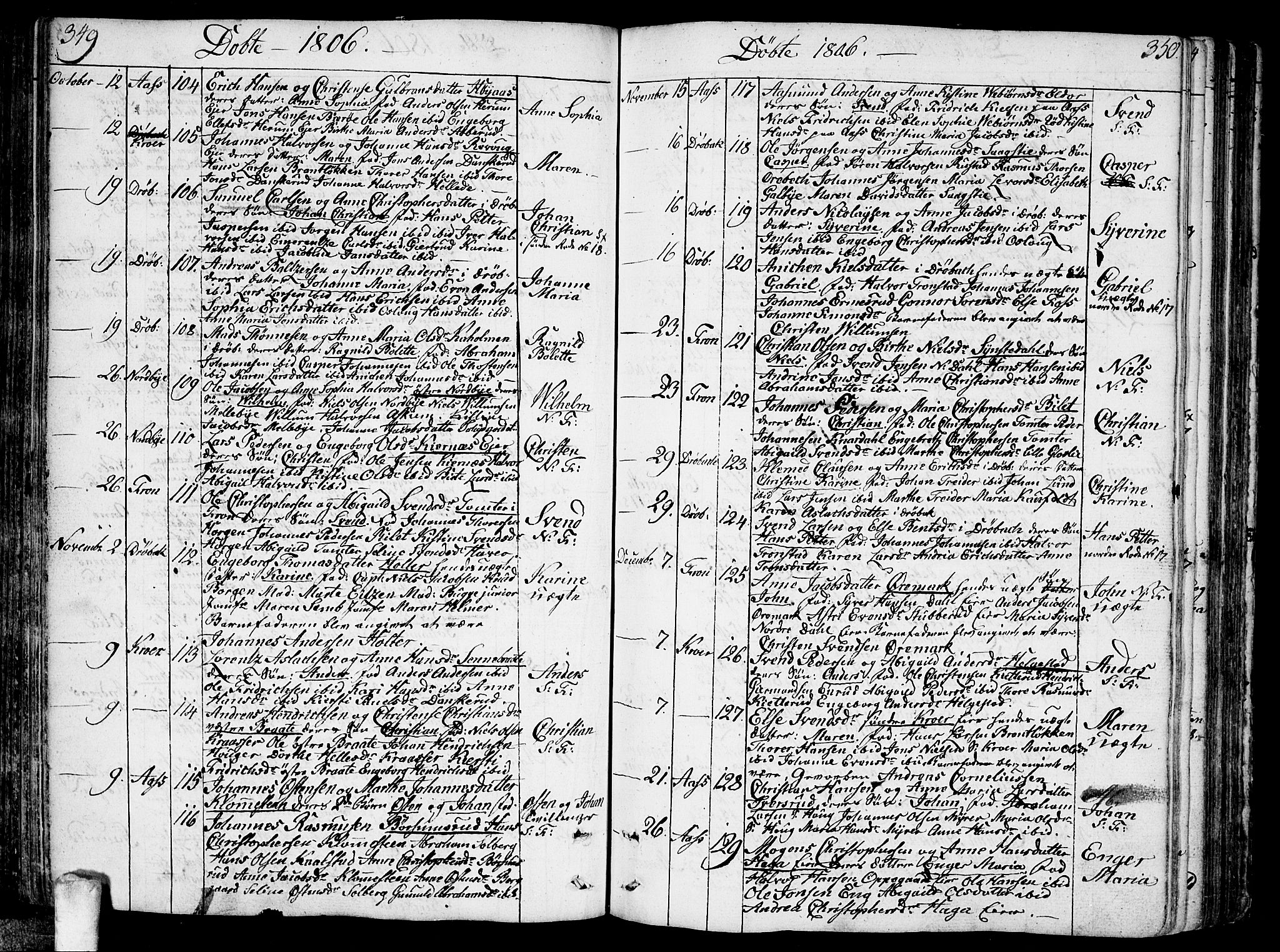 Ås prestekontor Kirkebøker, SAO/A-10894/F/Fa/L0002: Parish register (official) no. I 2, 1778-1813, p. 349-350