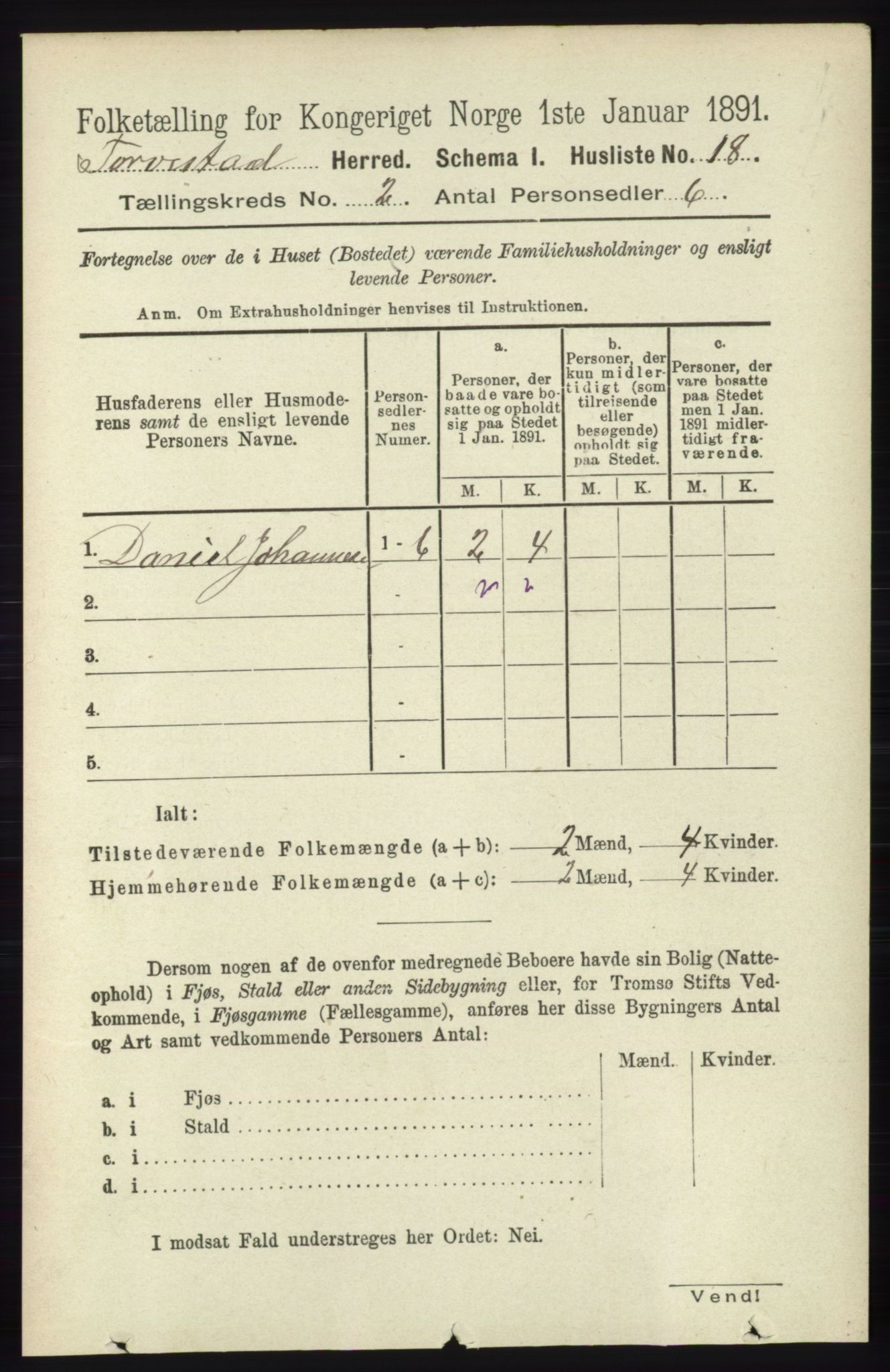 RA, 1891 census for 1152 Torvastad, 1891, p. 466