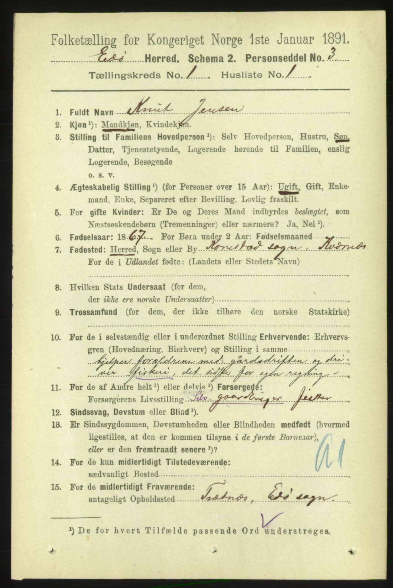 RA, 1891 census for 1573 Edøy, 1891, p. 74