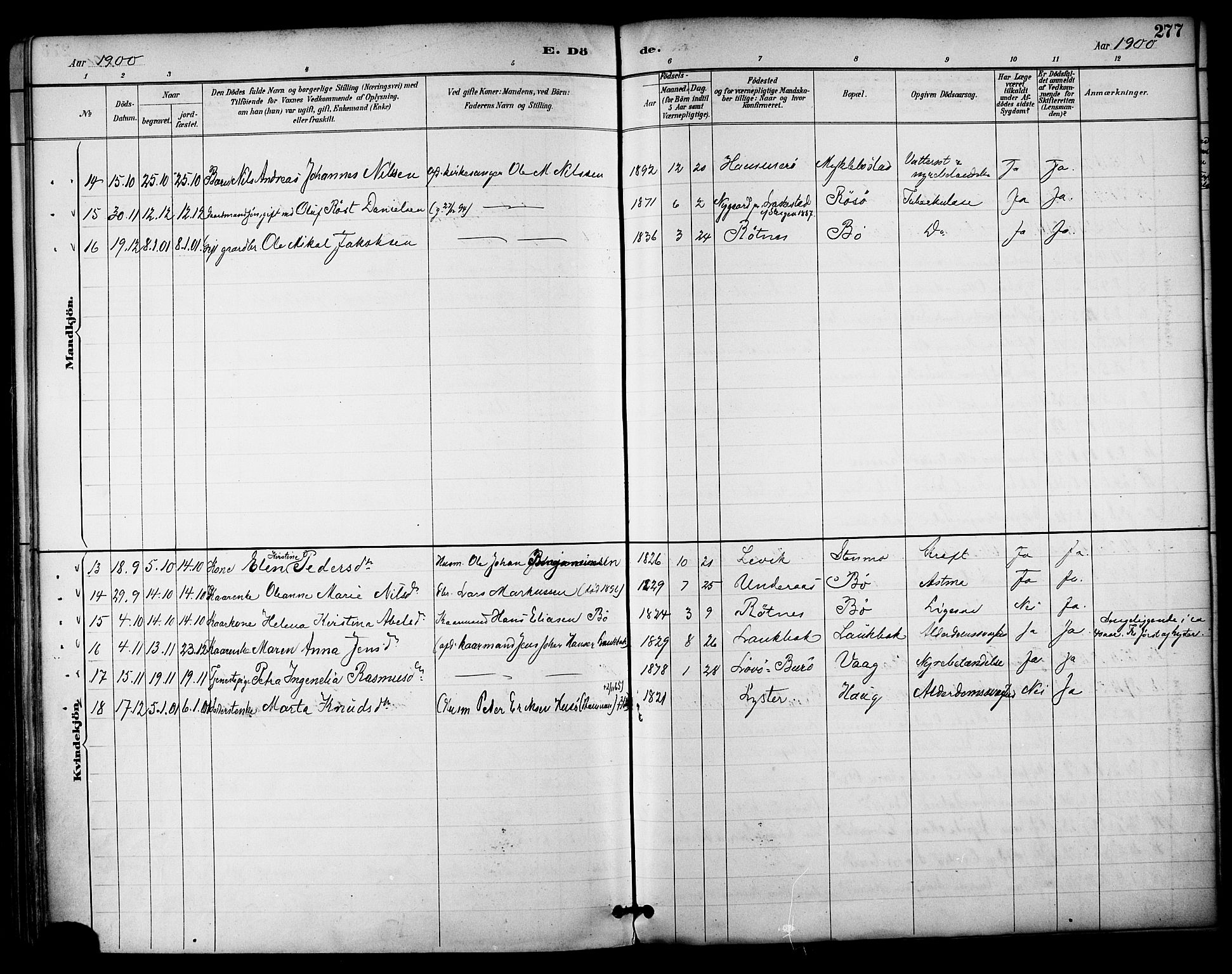 Ministerialprotokoller, klokkerbøker og fødselsregistre - Nordland, AV/SAT-A-1459/855/L0803: Parish register (official) no. 855A11, 1887-1905, p. 277