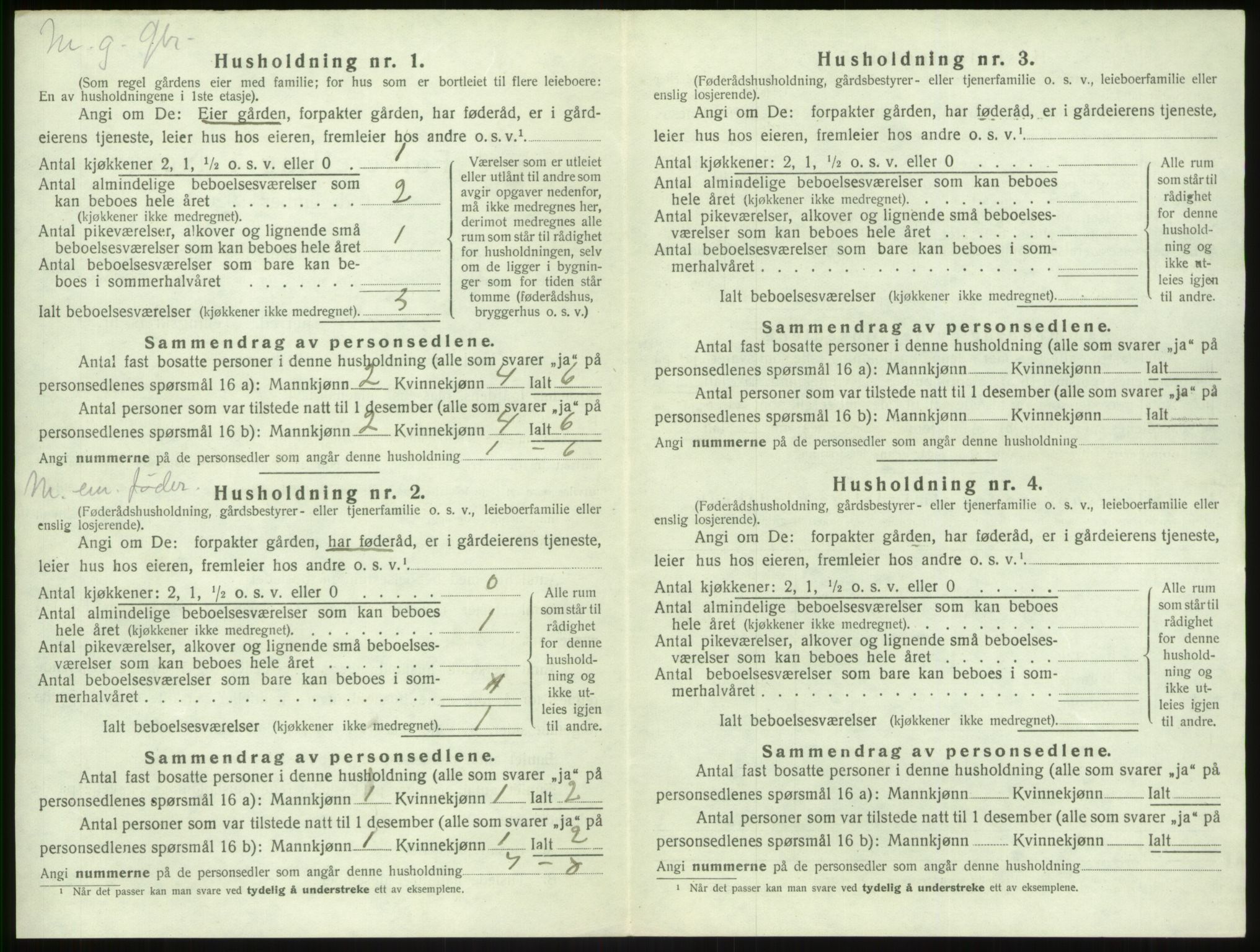 SAB, 1920 census for Vik, 1920, p. 359