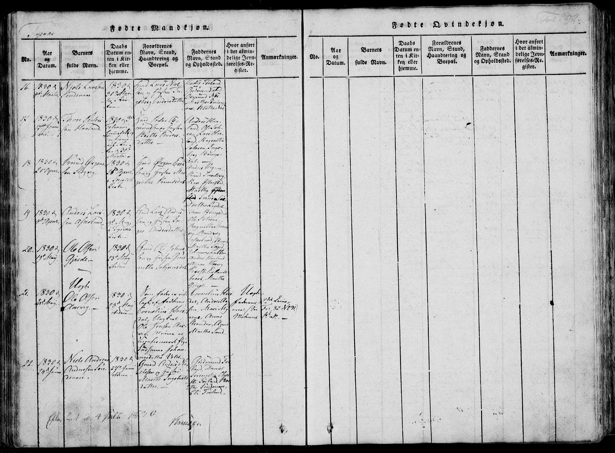 Skjold sokneprestkontor, AV/SAST-A-101847/H/Ha/Haa/L0004: Parish register (official) no. A 4 /1, 1815-1830, p. 92