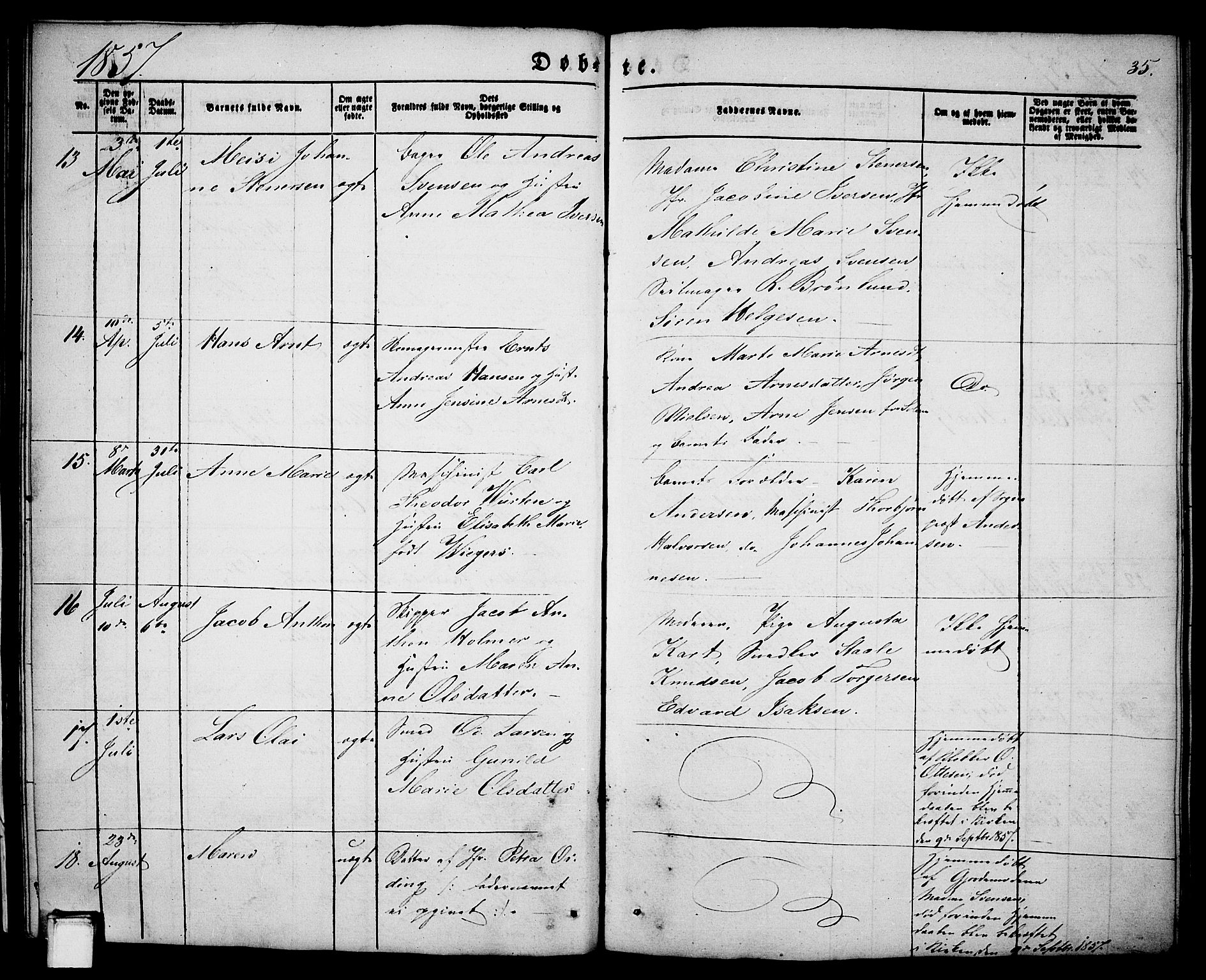 Porsgrunn kirkebøker , SAKO/A-104/G/Ga/L0002: Parish register (copy) no. I 2, 1847-1877, p. 35