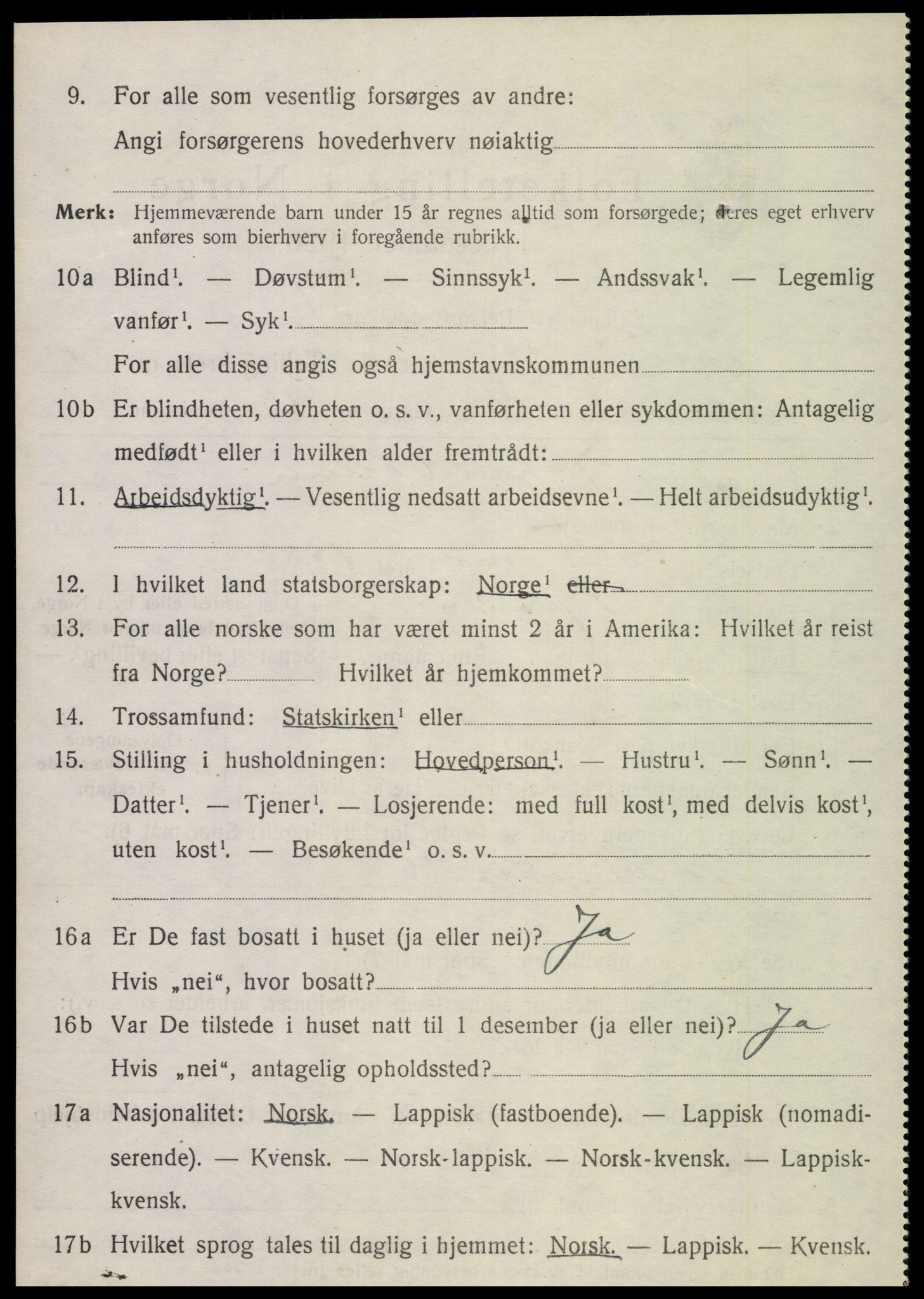 SAT, 1920 census for Sparbu, 1920, p. 4814