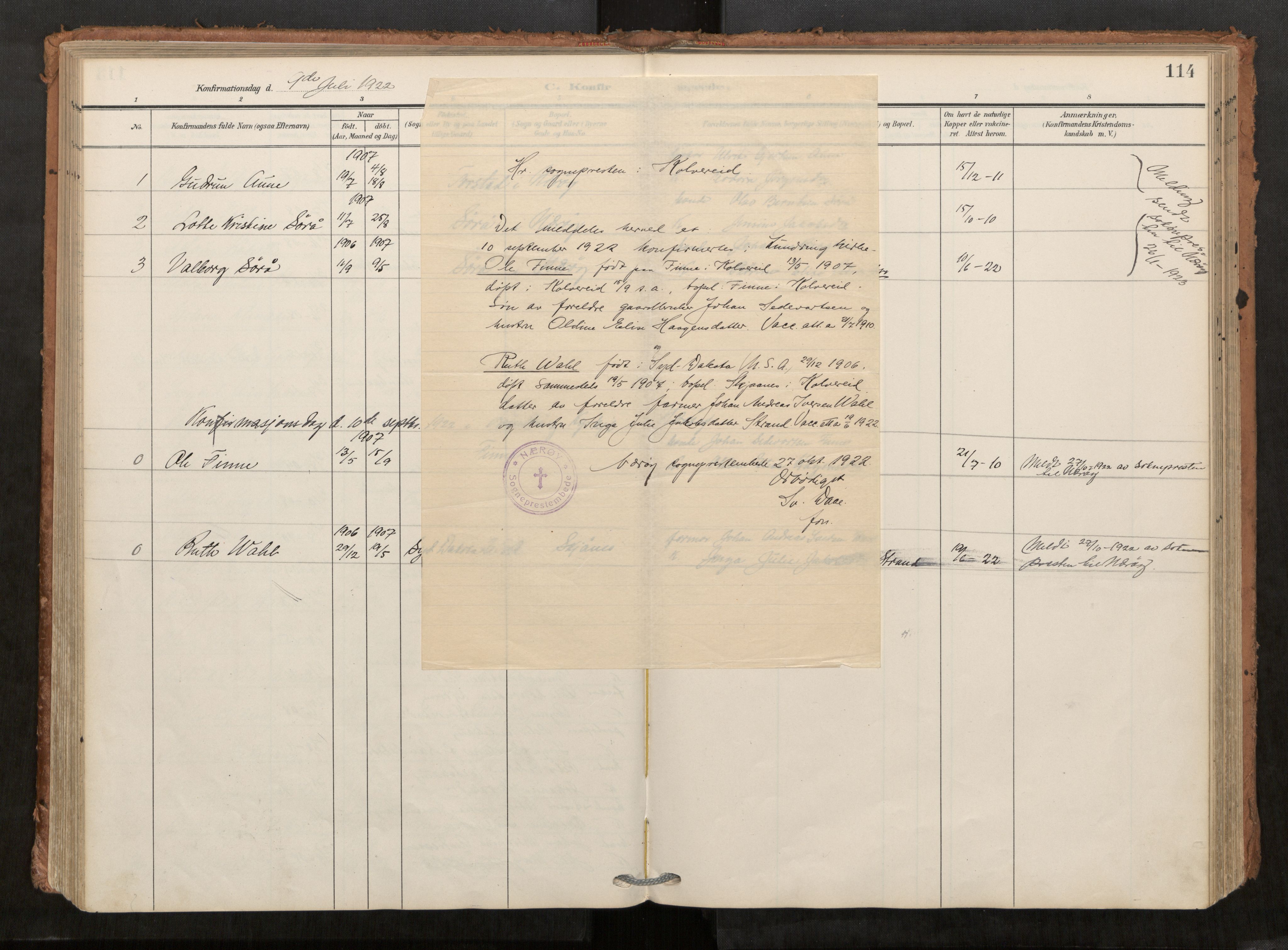 Kolvereid sokneprestkontor, AV/SAT-A-1171/H/Ha/Haa/L0001: Parish register (official) no. 1, 1903-1922