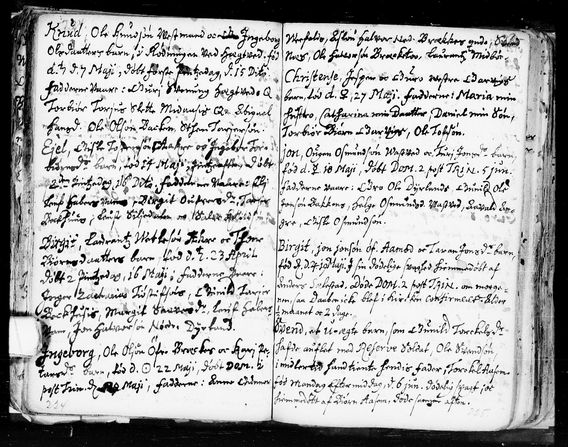 Seljord kirkebøker, SAKO/A-20/F/Fa/L0002: Parish register (official) no. I 2, 1689-1713, p. 224-225
