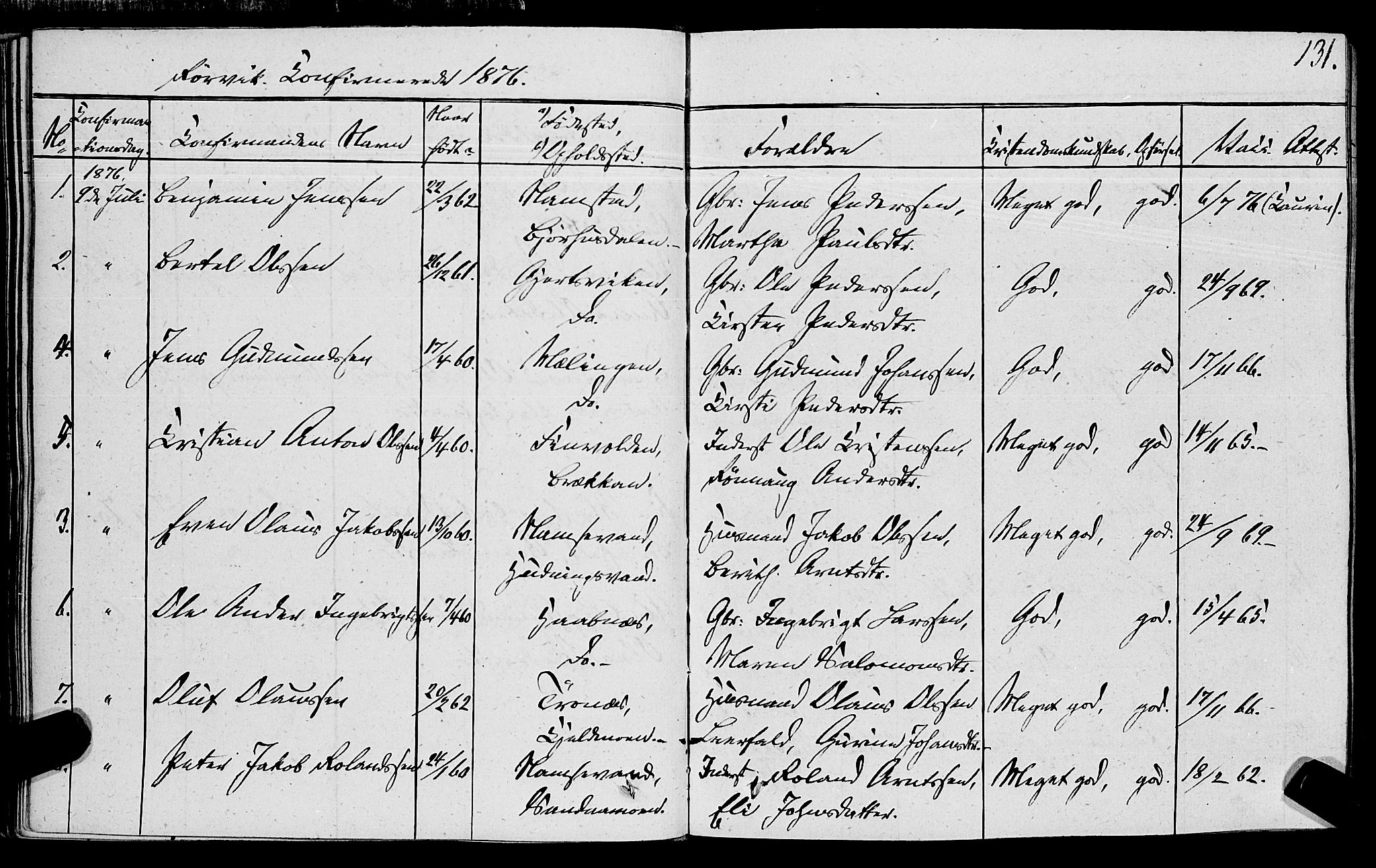 Ministerialprotokoller, klokkerbøker og fødselsregistre - Nord-Trøndelag, SAT/A-1458/762/L0538: Parish register (official) no. 762A02 /1, 1833-1879, p. 131