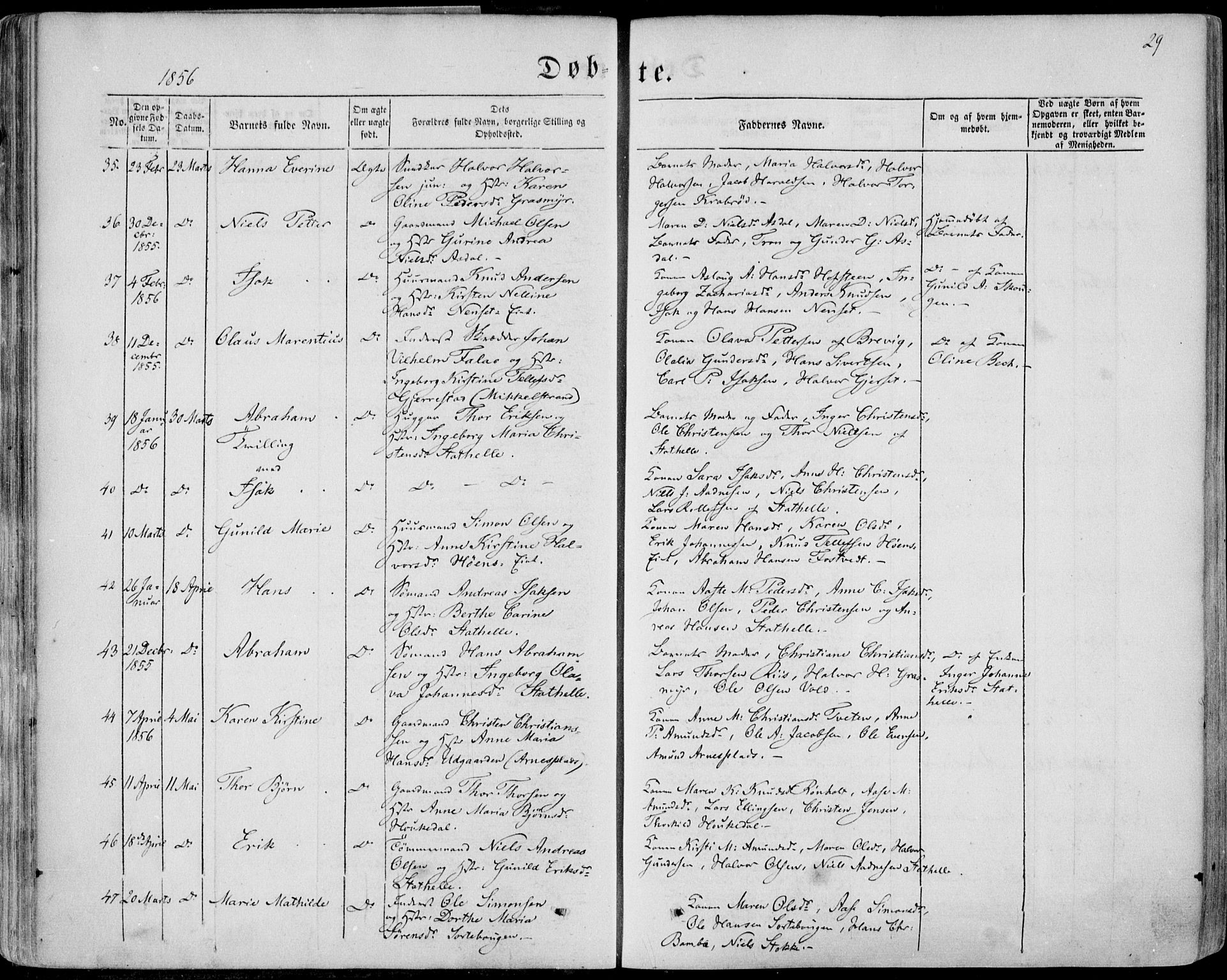 Bamble kirkebøker, AV/SAKO-A-253/F/Fa/L0005: Parish register (official) no. I 5, 1854-1869, p. 29