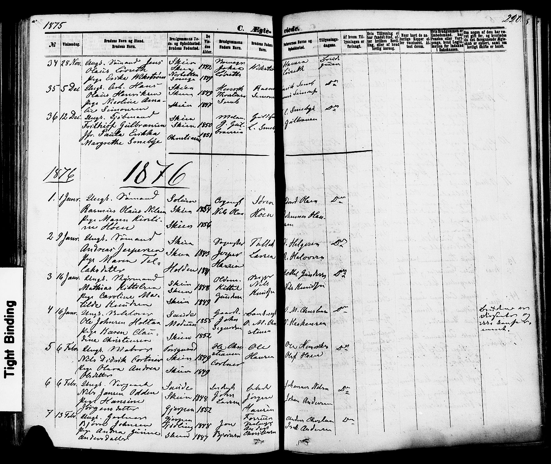 Skien kirkebøker, SAKO/A-302/F/Fa/L0008: Parish register (official) no. 8, 1866-1877, p. 220