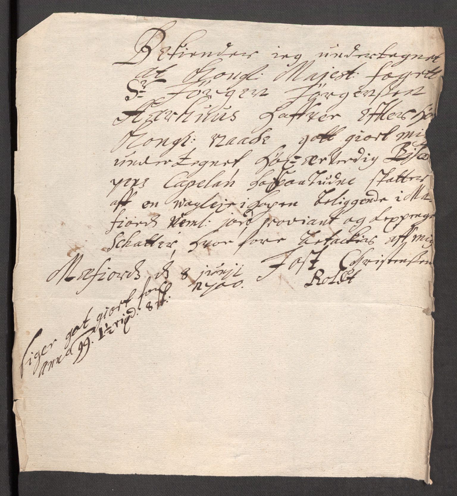 Rentekammeret inntil 1814, Reviderte regnskaper, Fogderegnskap, AV/RA-EA-4092/R68/L4754: Fogderegnskap Senja og Troms, 1697-1699, p. 339