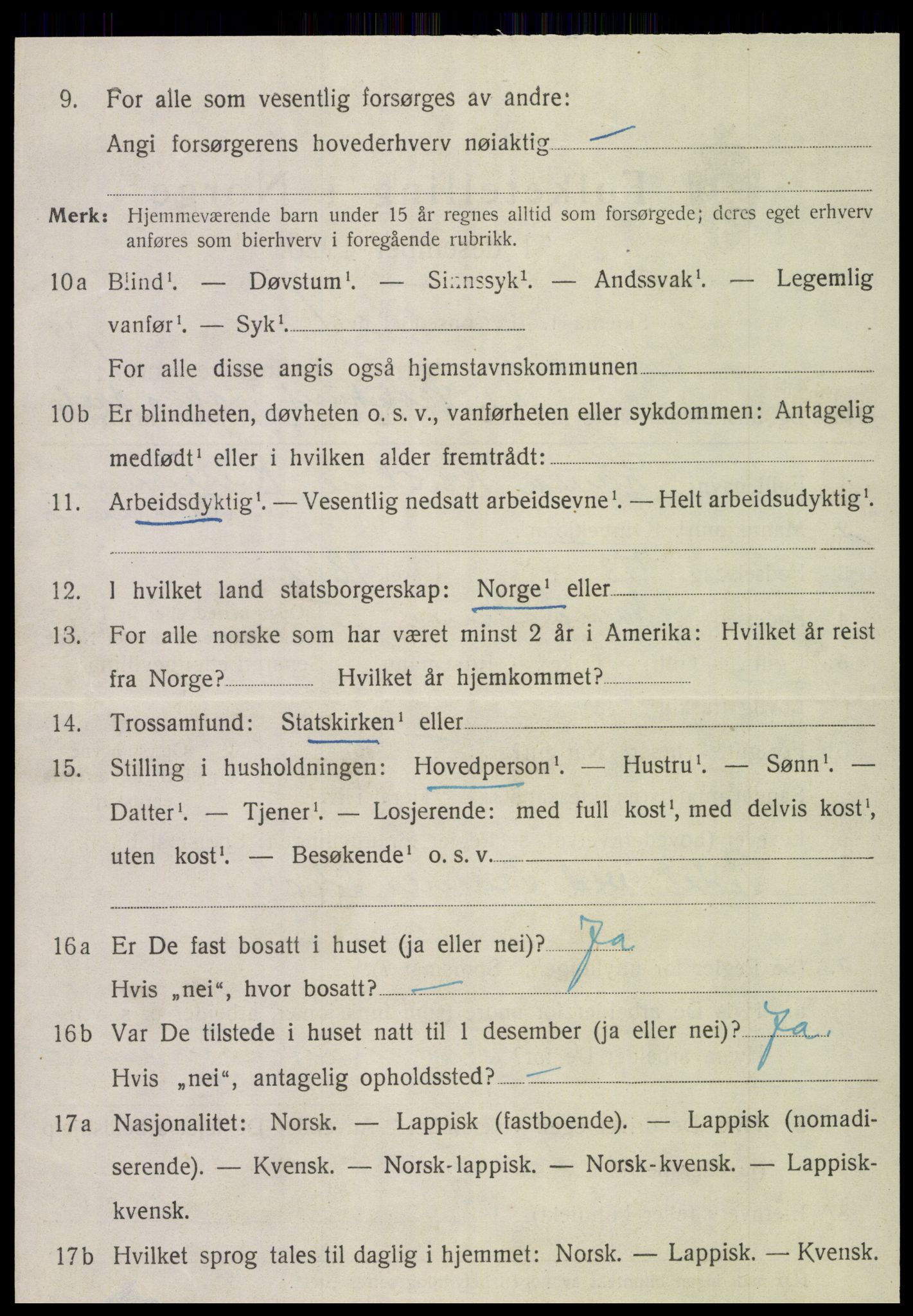 SAT, 1920 census for Brønnøy, 1920, p. 1843