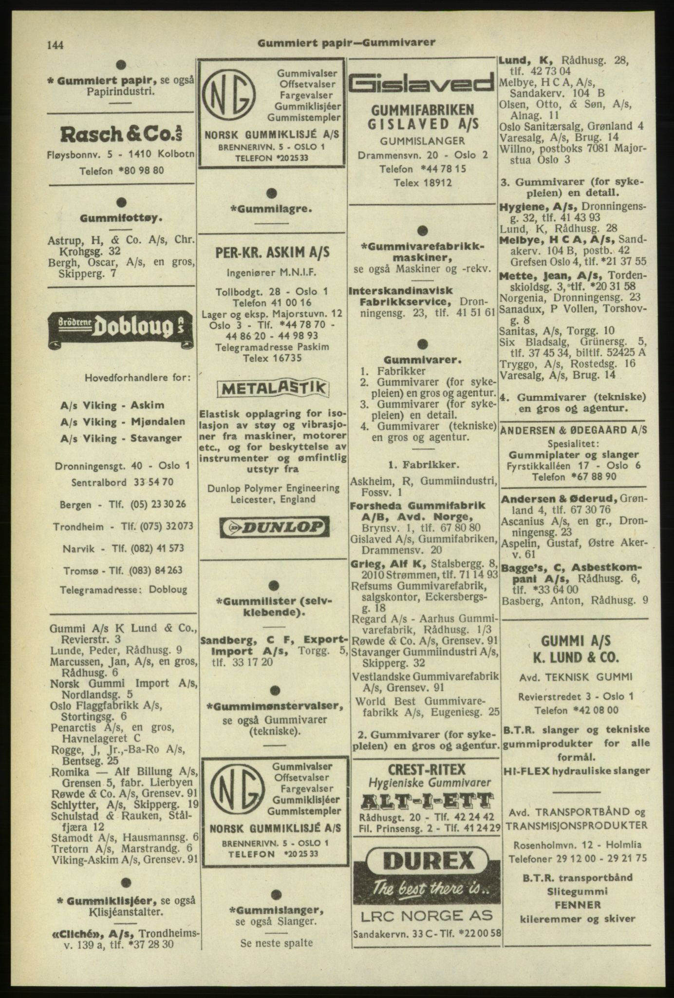 Kristiania/Oslo adressebok, PUBL/-, 1974-1975, p. 144