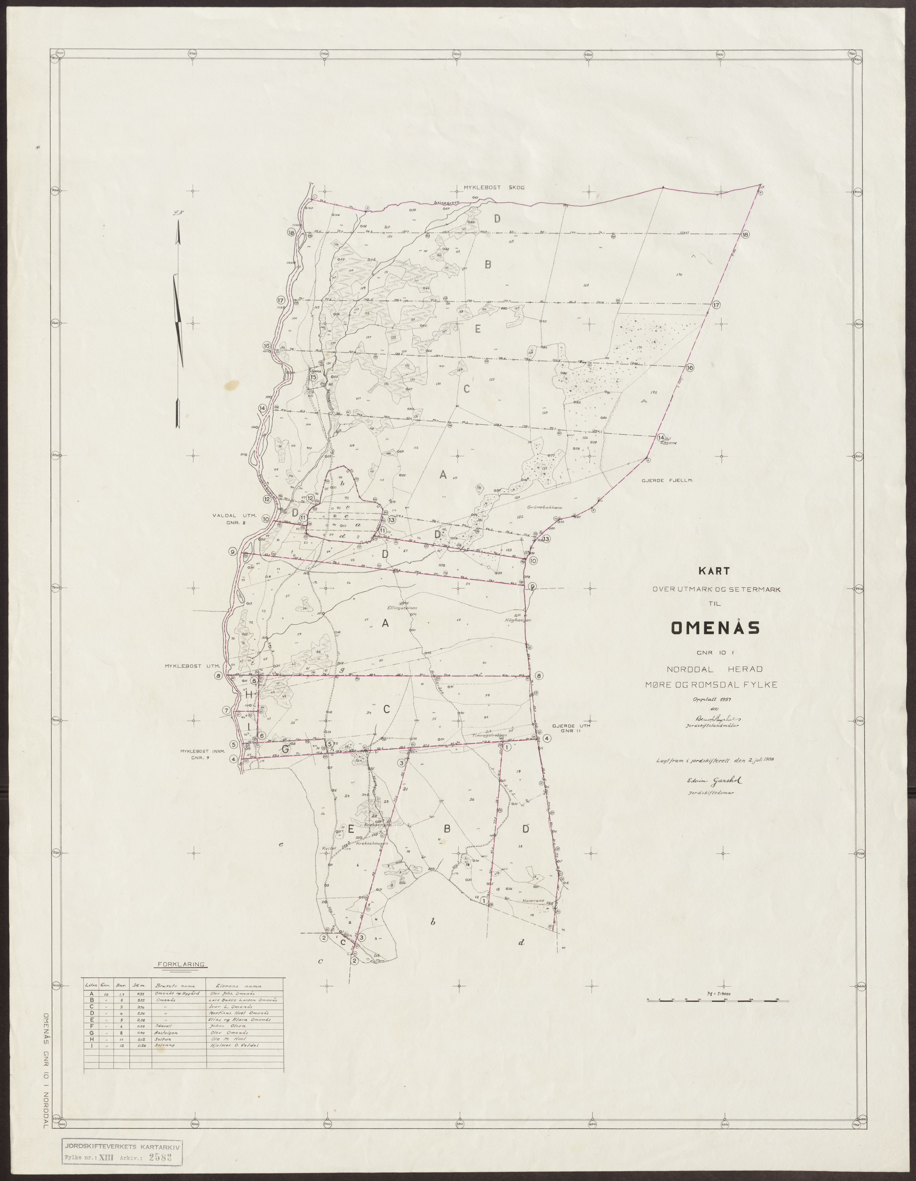 Jordskifteverkets kartarkiv, RA/S-3929/T, 1859-1988, p. 3238