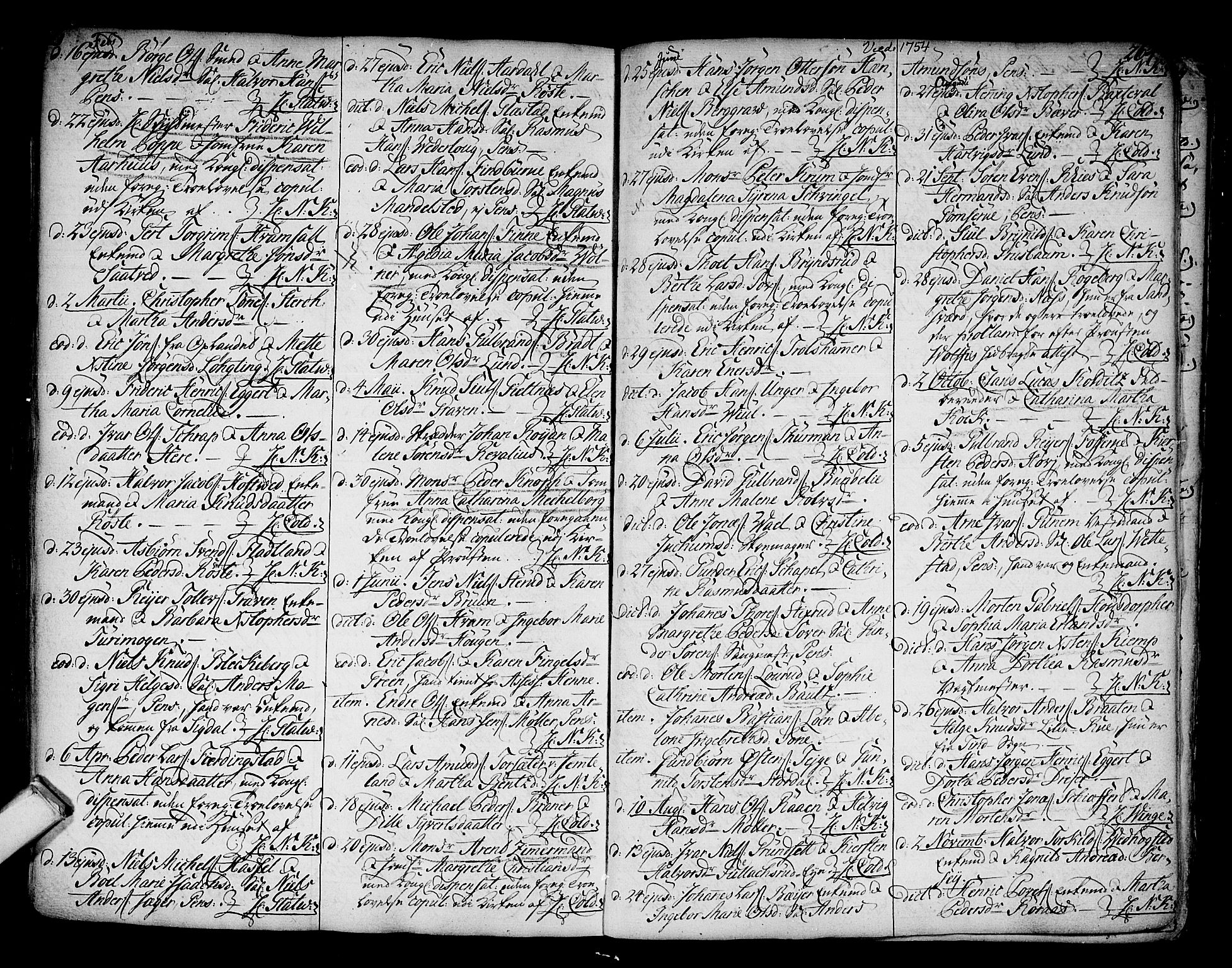 Kongsberg kirkebøker, SAKO/A-22/F/Fa/L0003: Parish register (official) no. I 3, 1744-1755, p. 264