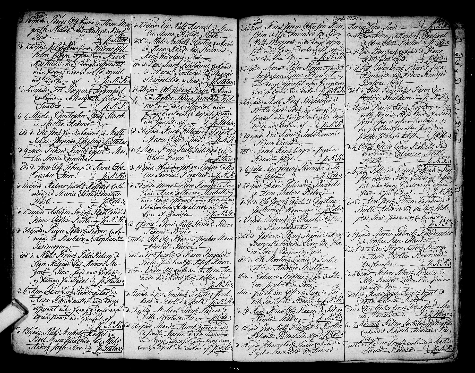 Kongsberg kirkebøker, AV/SAKO-A-22/F/Fa/L0003: Parish register (official) no. I 3, 1744-1755, p. 264