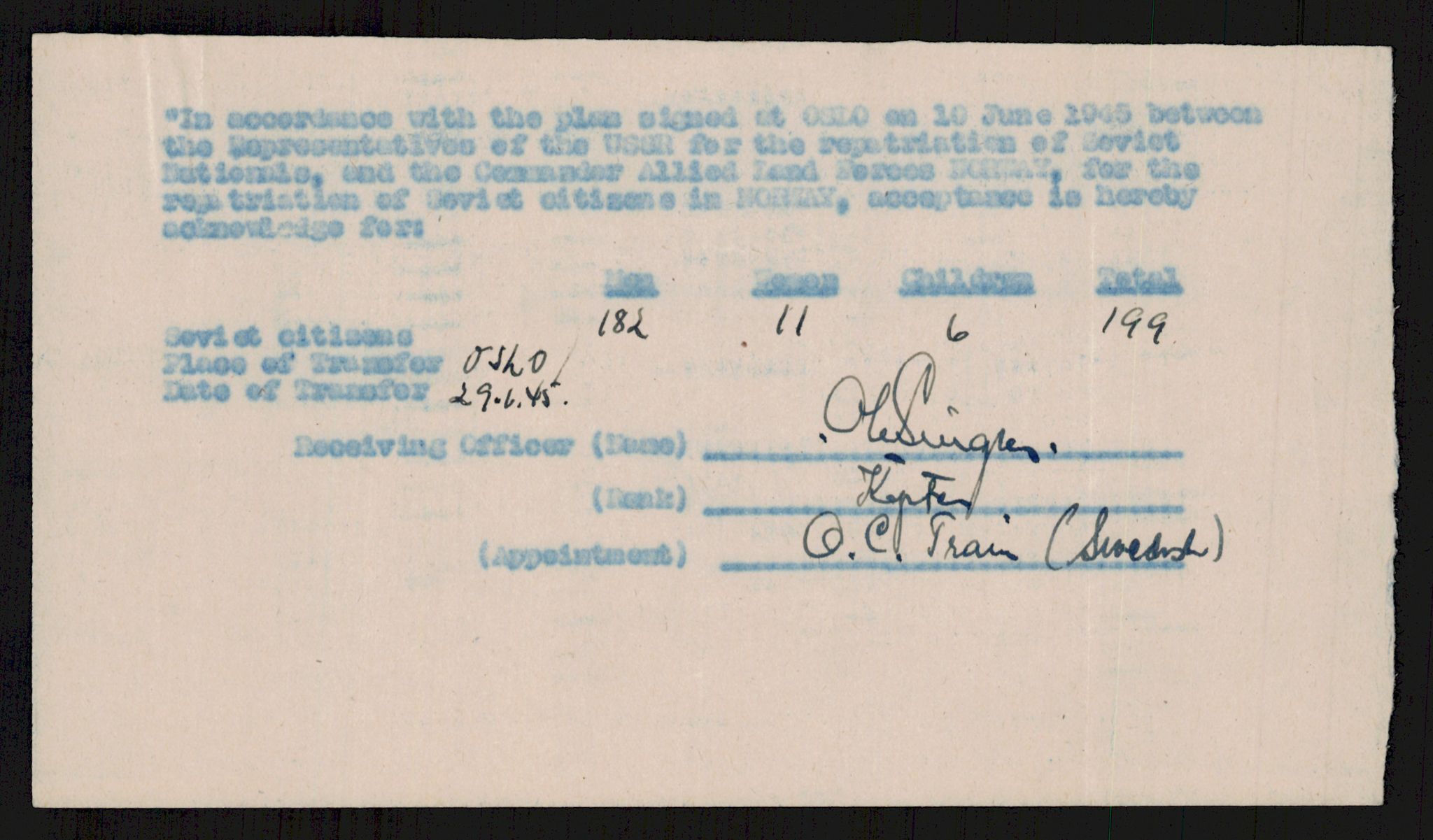 Flyktnings- og fangedirektoratet, Repatrieringskontoret, AV/RA-S-1681/D/Db/L0021: Displaced Persons (DPs) og sivile tyskere, 1945-1948, p. 321