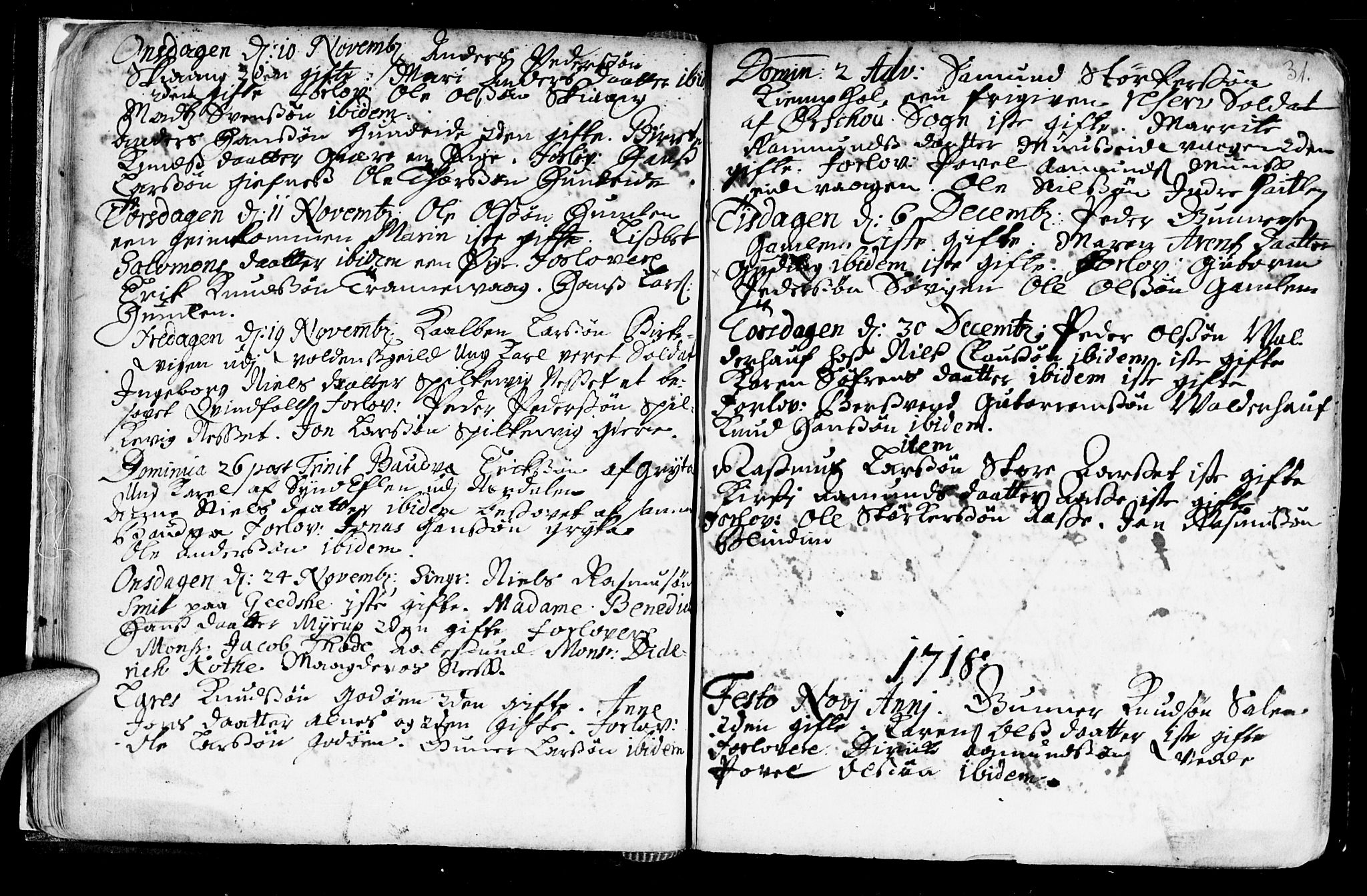 Ministerialprotokoller, klokkerbøker og fødselsregistre - Møre og Romsdal, SAT/A-1454/528/L0390: Parish register (official) no. 528A01, 1698-1739, p. 30-31