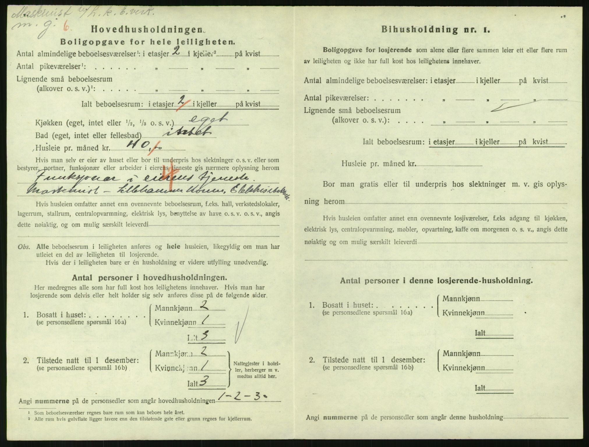 SAH, 1920 census for Lillehammer, 1920, p. 2213