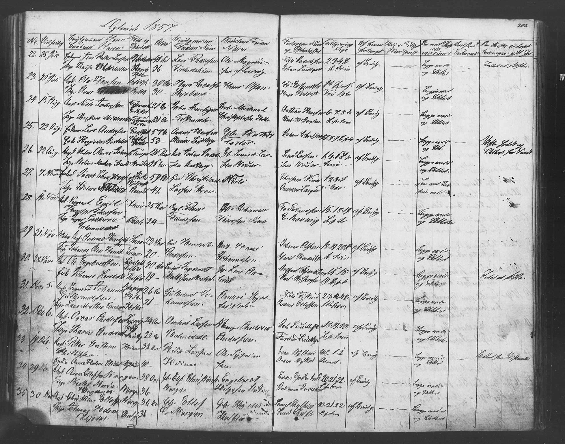 Vestby prestekontor Kirkebøker, SAO/A-10893/F/Fa/L0007: Parish register (official) no. I 7, 1850-1862, p. 202