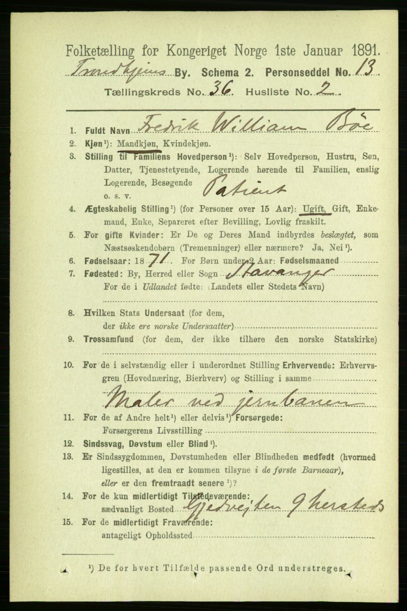 RA, 1891 census for 1601 Trondheim, 1891, p. 26948