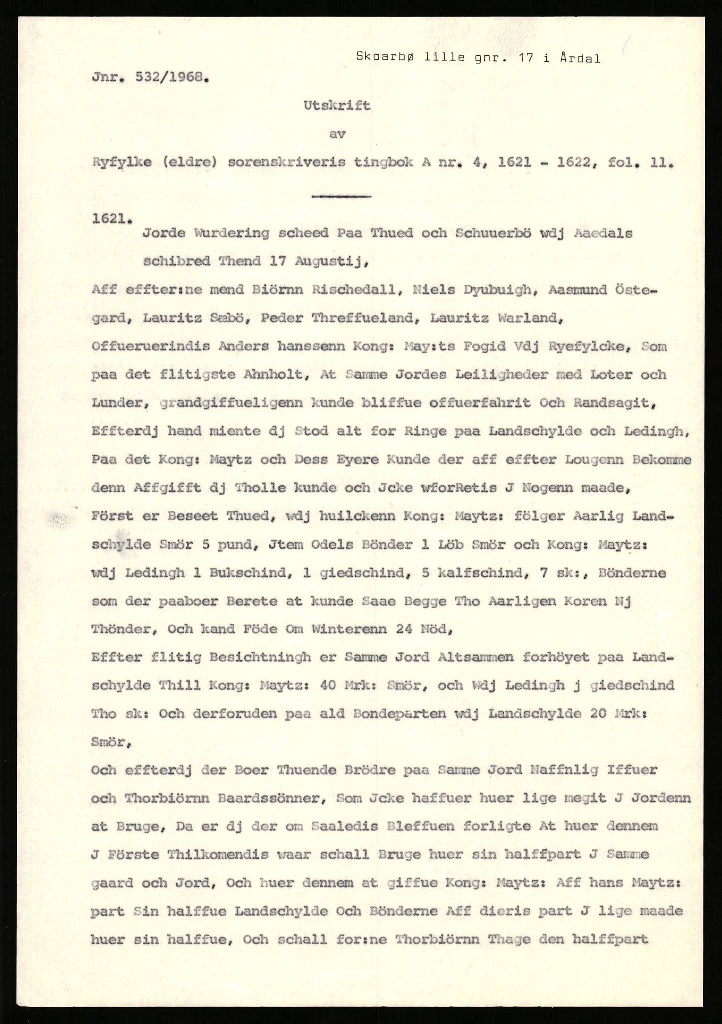 Statsarkivet i Stavanger, AV/SAST-A-101971/03/Y/Yj/L0076: Avskrifter sortert etter gårdsnavn: Skjold kirke - Skåre, 1750-1930, p. 200