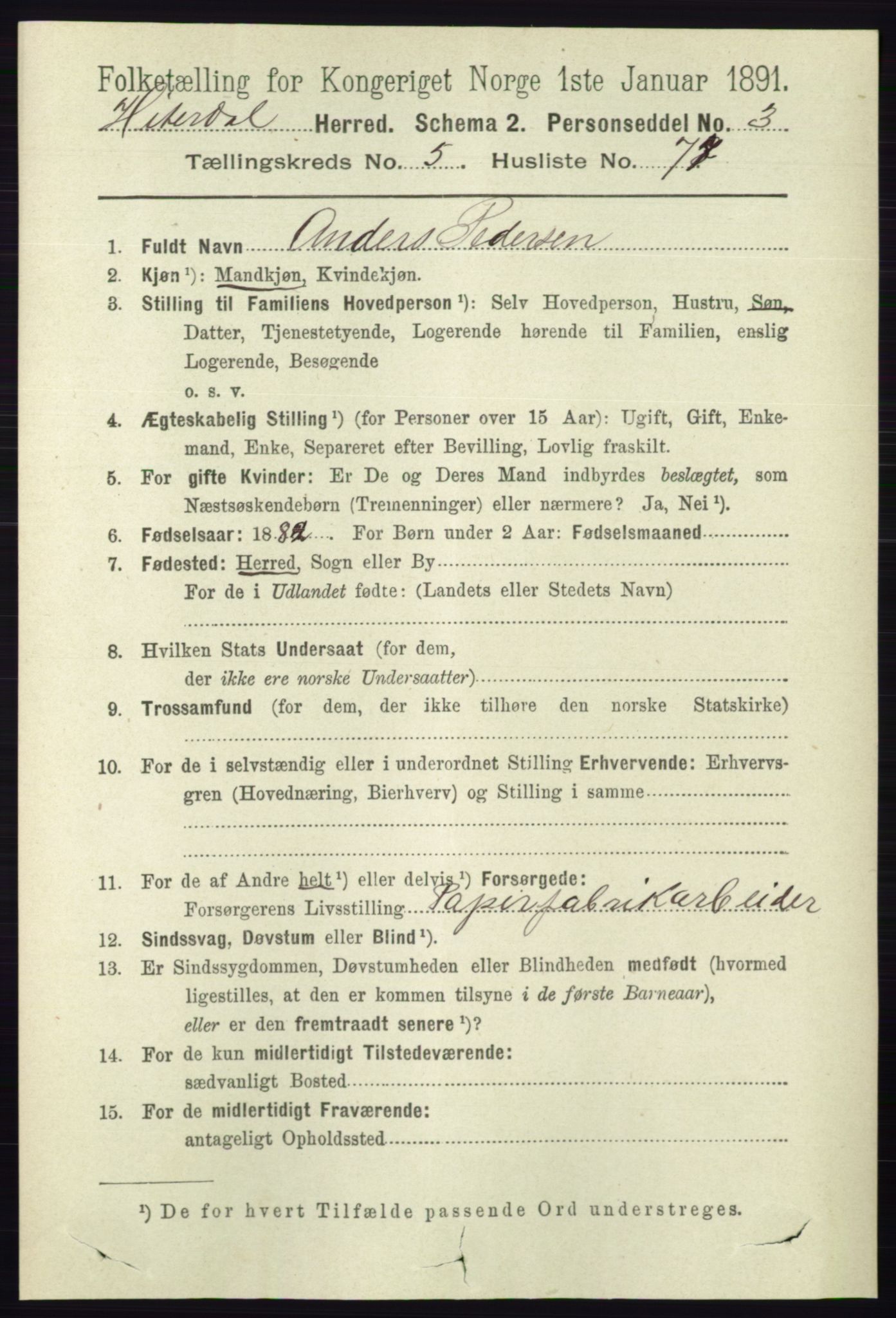 RA, 1891 census for 0823 Heddal, 1891, p. 2511