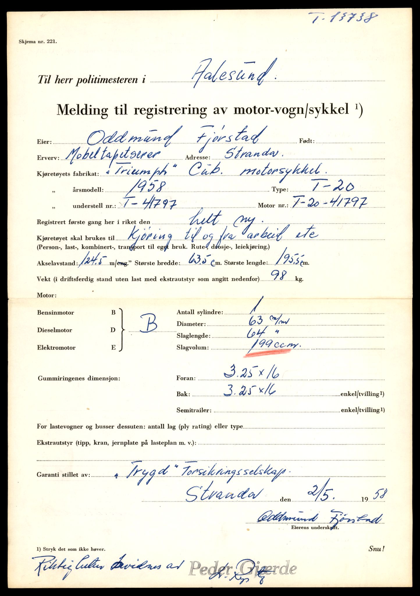 Møre og Romsdal vegkontor - Ålesund trafikkstasjon, AV/SAT-A-4099/F/Fe/L0041: Registreringskort for kjøretøy T 13710 - T 13905, 1927-1998, p. 503