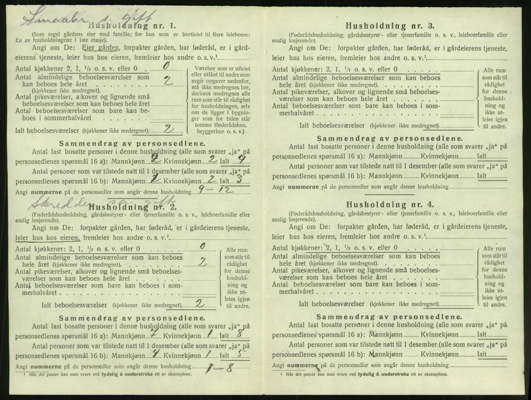 SAT, 1920 census for Rindal, 1920, p. 619