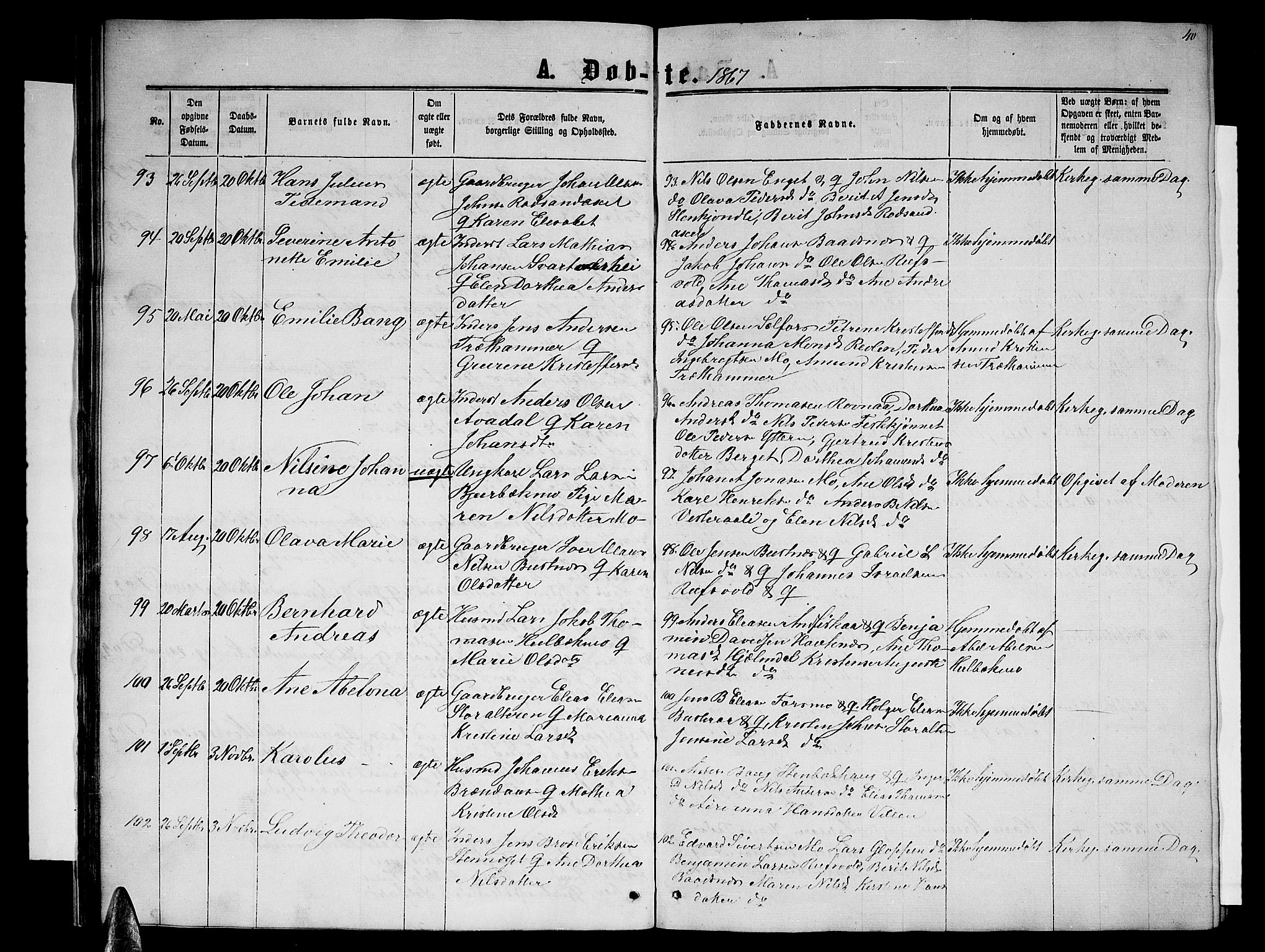 Ministerialprotokoller, klokkerbøker og fødselsregistre - Nordland, SAT/A-1459/827/L0415: Parish register (copy) no. 827C04, 1864-1886, p. 40