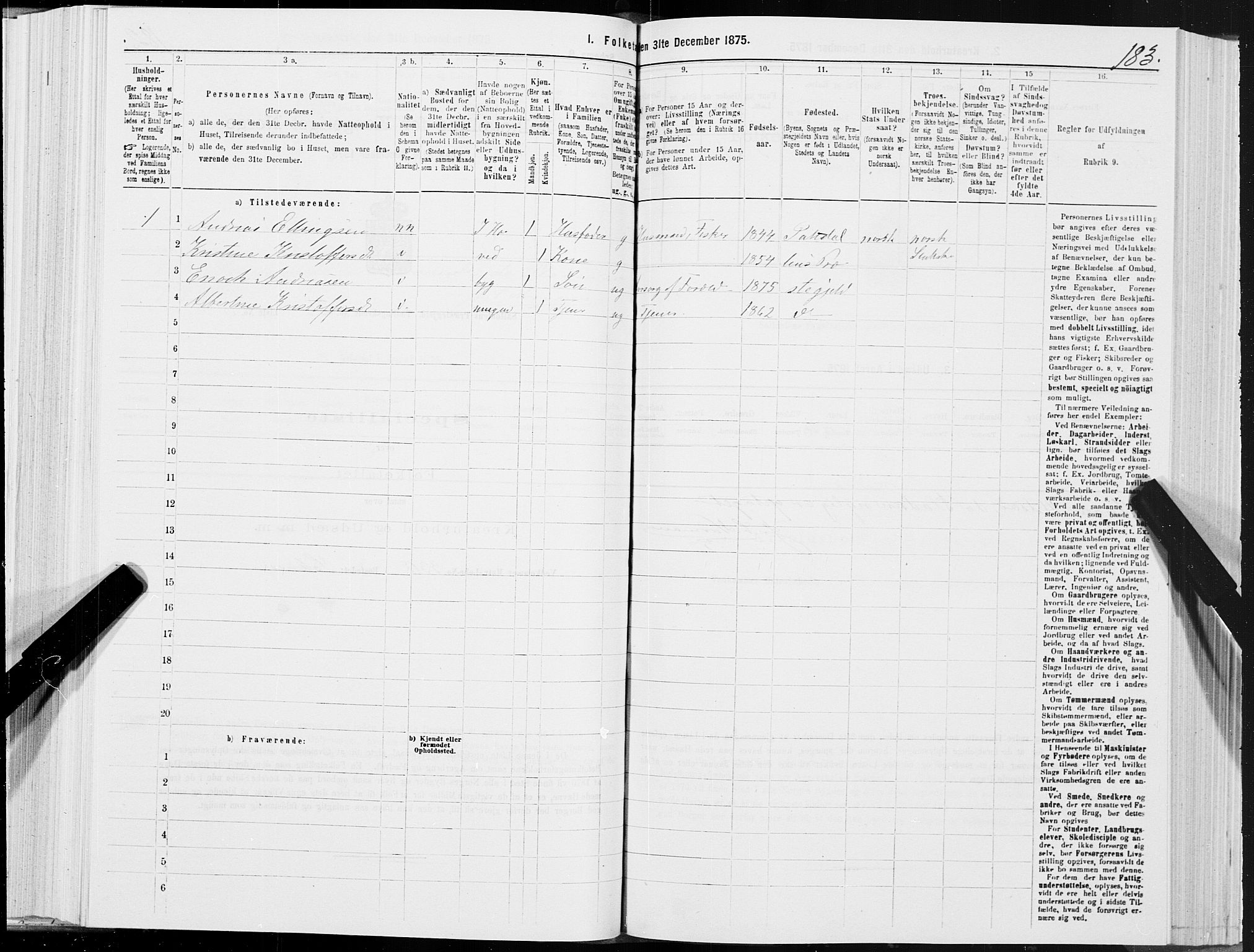 SAT, 1875 census for 1840P Saltdal, 1875, p. 1183