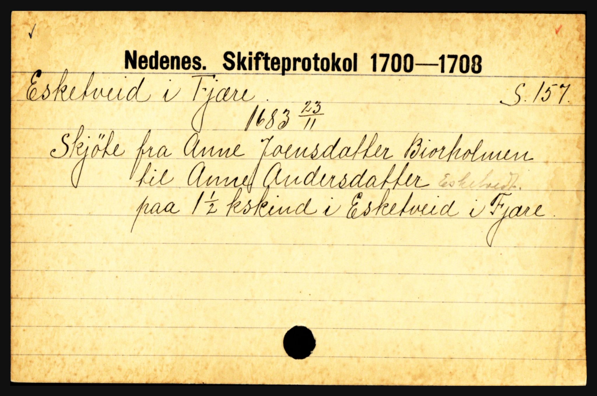 Nedenes sorenskriveri før 1824, AV/SAK-1221-0007/H, p. 6291