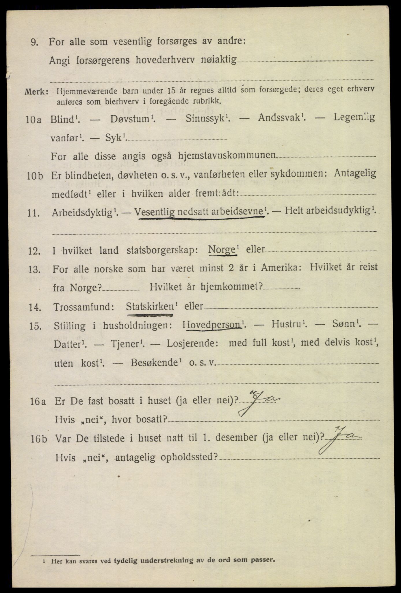 SAH, 1920 census for Ytre Rendal, 1920, p. 2046