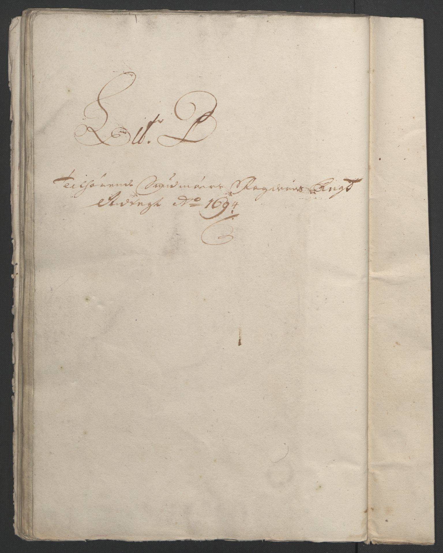 Rentekammeret inntil 1814, Reviderte regnskaper, Fogderegnskap, RA/EA-4092/R54/L3555: Fogderegnskap Sunnmøre, 1694-1695, p. 92