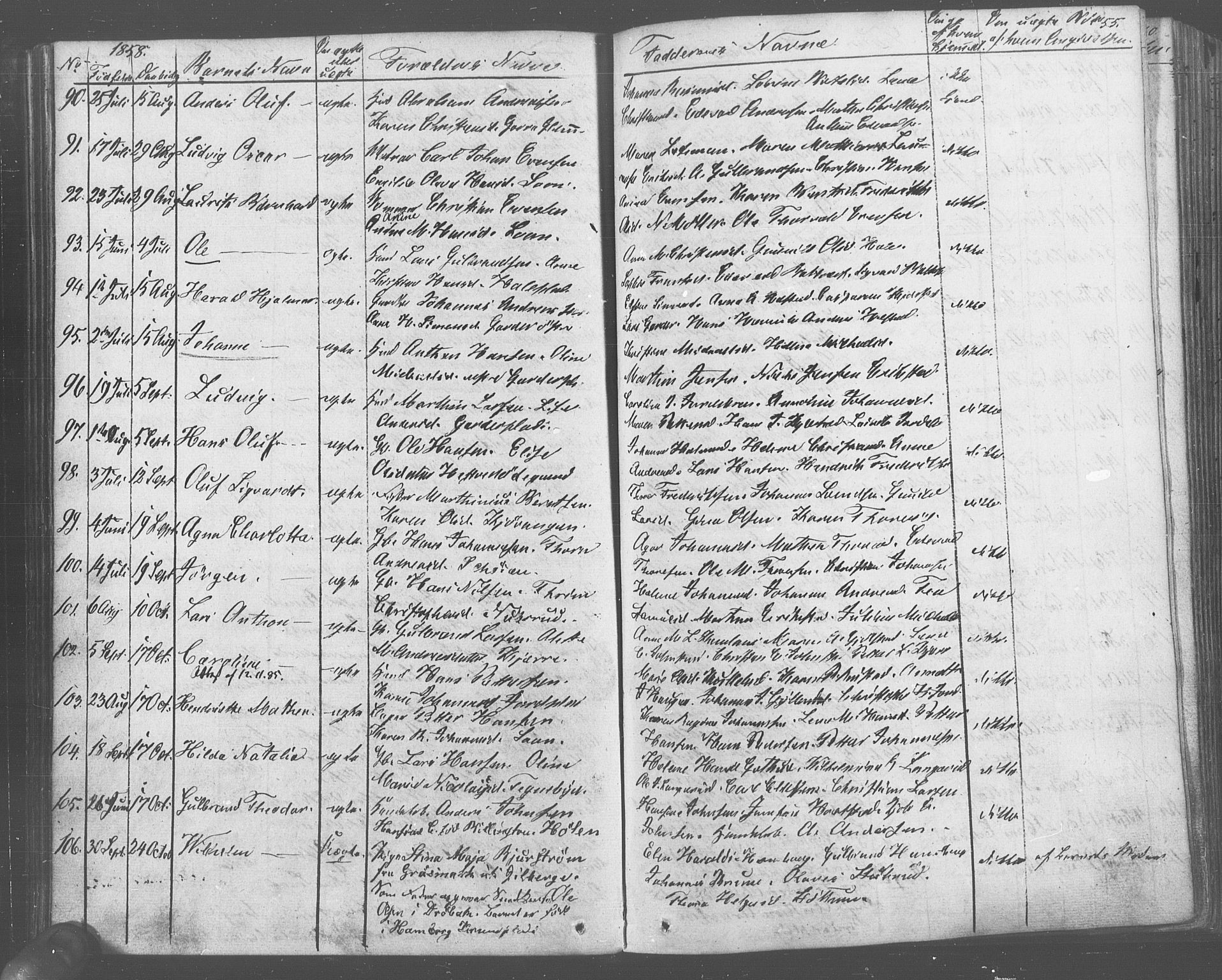 Vestby prestekontor Kirkebøker, AV/SAO-A-10893/F/Fa/L0007: Parish register (official) no. I 7, 1850-1862, p. 55