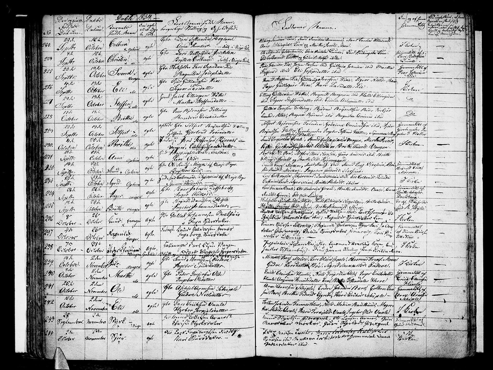 Voss sokneprestembete, AV/SAB-A-79001/H/Haa: Parish register (official) no. A 12, 1823-1837, p. 129